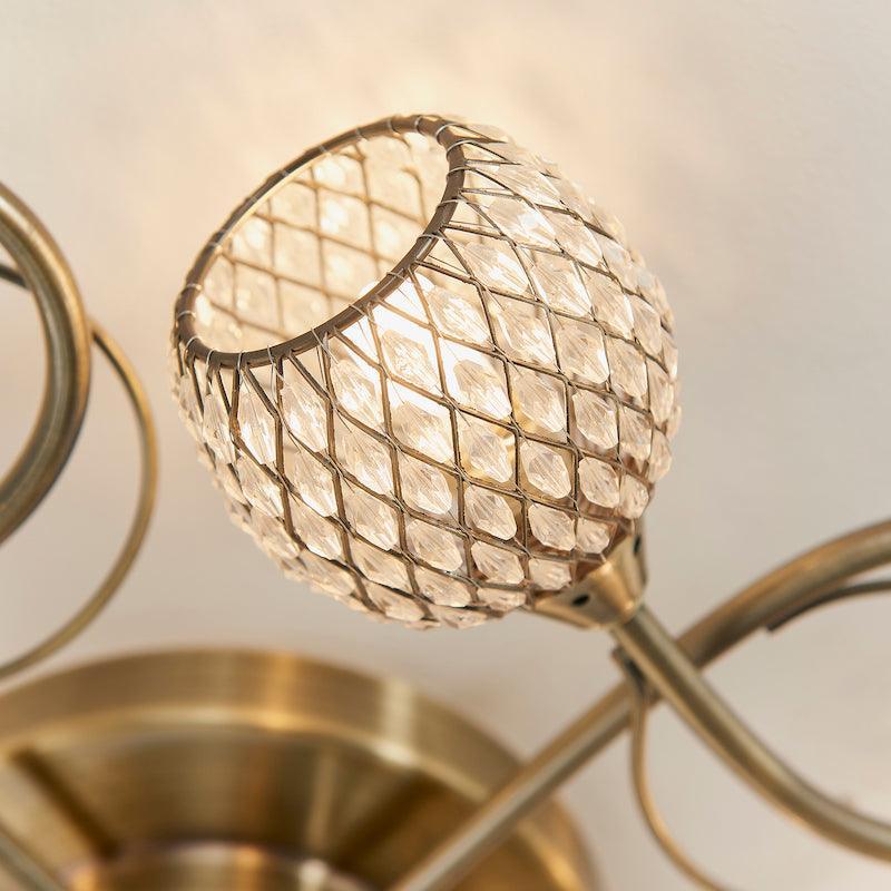 Aherne 5lt Semi flush Ceiling Light by Endon Lighting Living Room Image 12