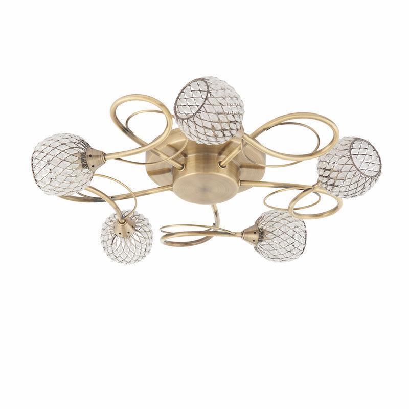 Aherne 5lt Semi flush Ceiling Light by Endon Lighting Living Room Image 13