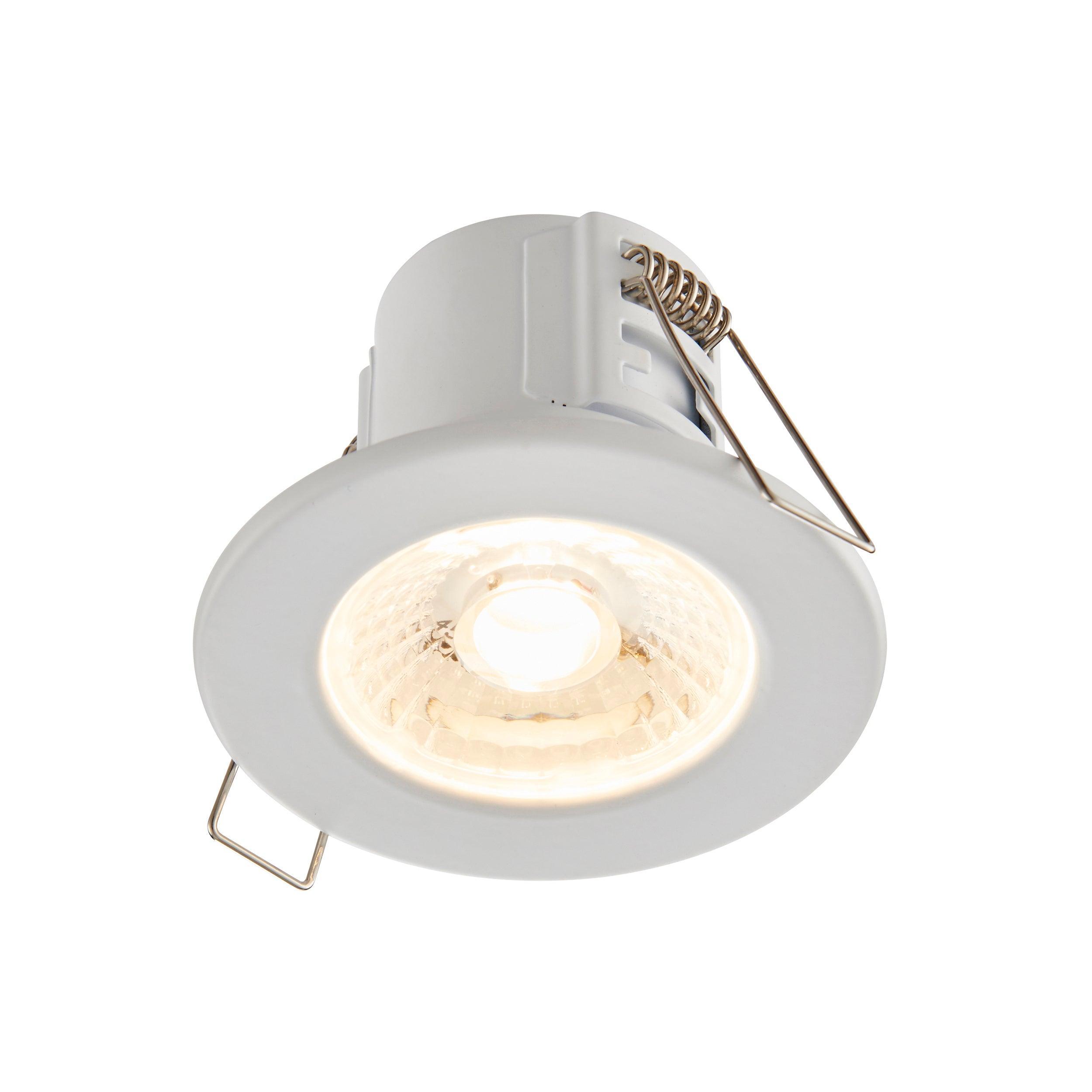 shieldeco 500 warm white recessed ceiling light ip65 4w by saxby lighting, close up image 374