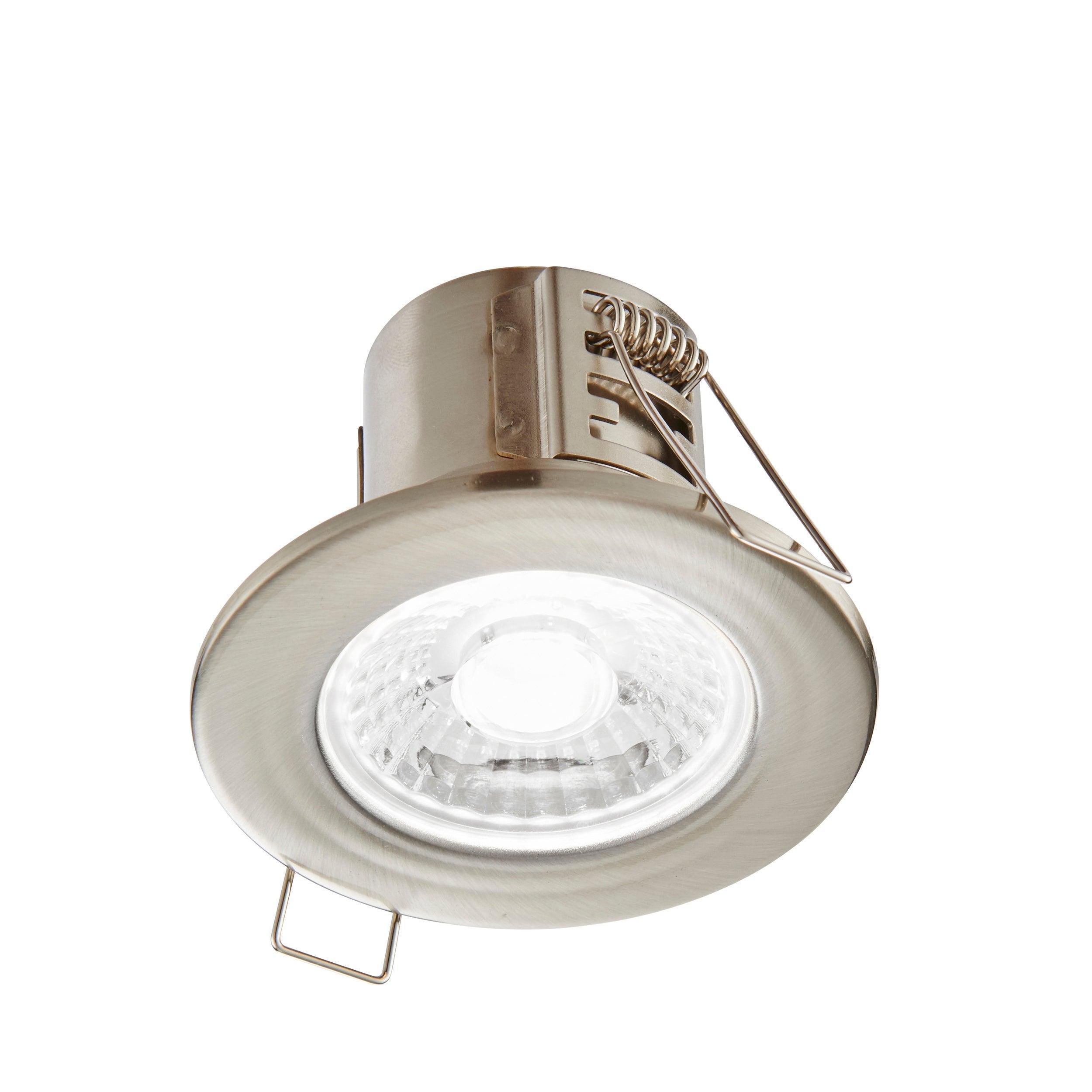 shieldeco 500 cool white nickel recessed ceiling light ip65 4w by saxby lighting, close up image 371