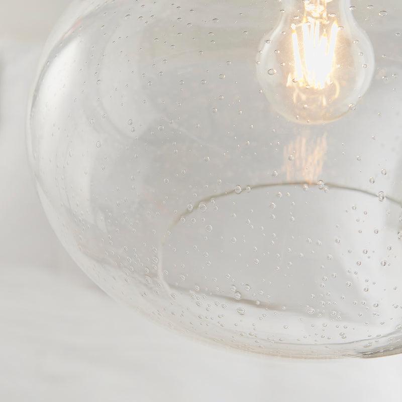 Dimitri 1 Light Clear Ceiling Pendant Light - shade only-Ceiling Pendant Lights-Endon Lighting living room close. up unlit Tiffany Lighting Direct