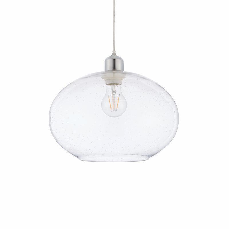 Dimitri 1 Light Clear Ceiling Pendant Light - shade only-Ceiling Pendant Lights-Endon Lighting Hallway Lighting Close upTiffany Lighting Direct