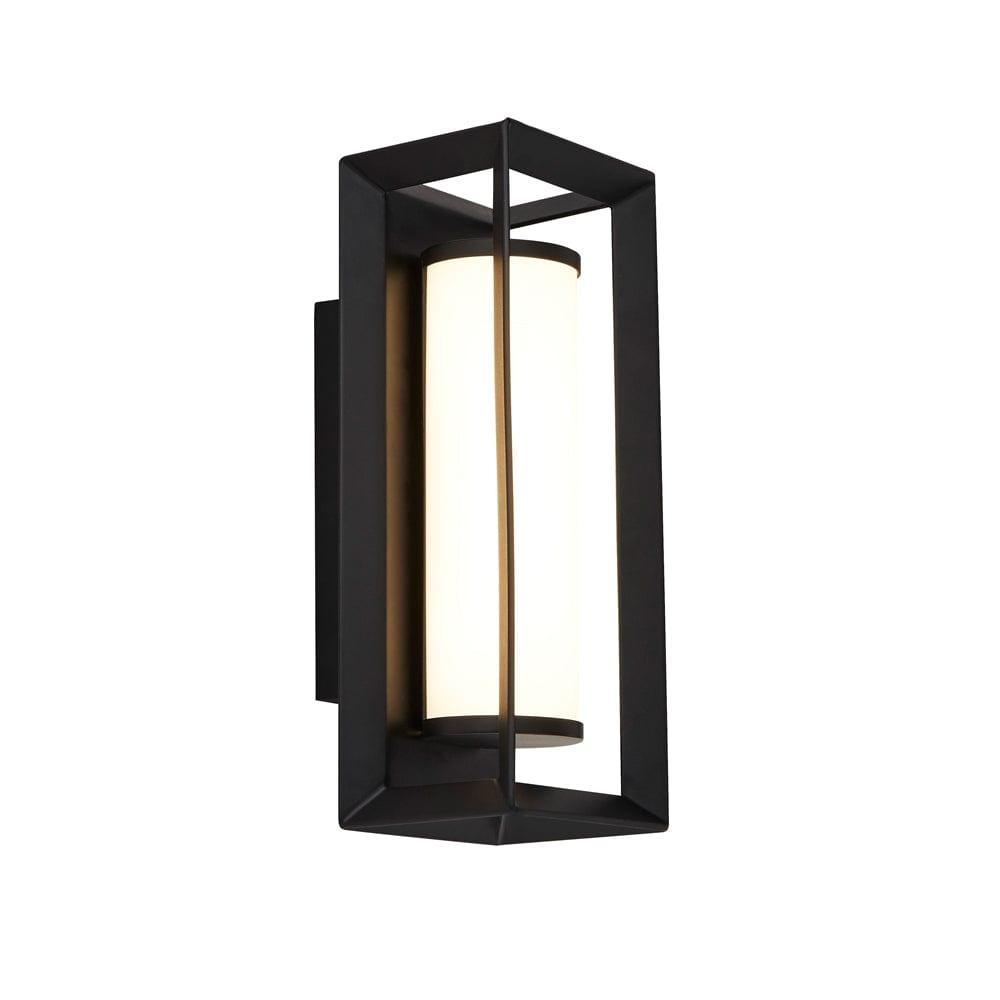 chaplin rectangular led bathroom wall light matt black