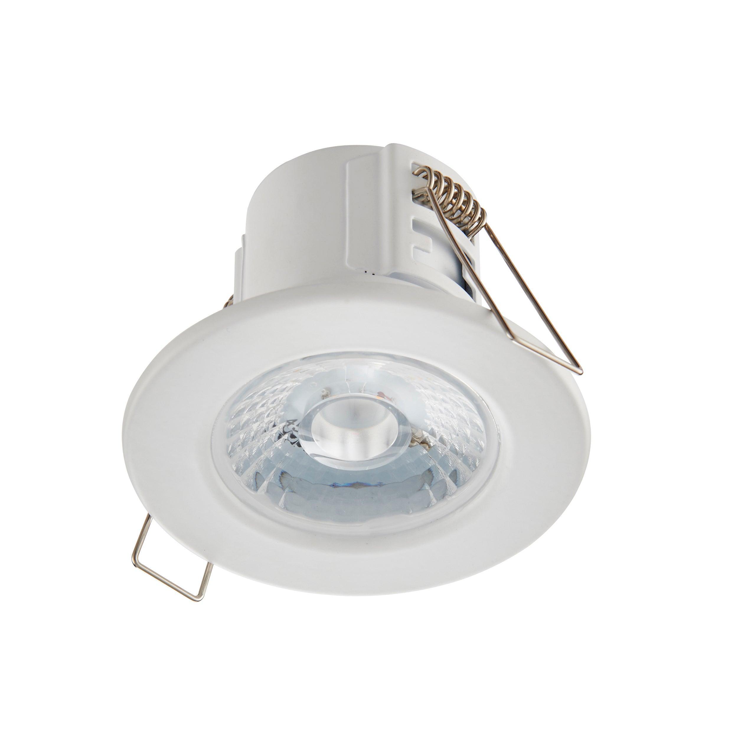 shieldeco 800 warm white recessed ceiling light ip65 8 5w by saxby lighting, close up image 321