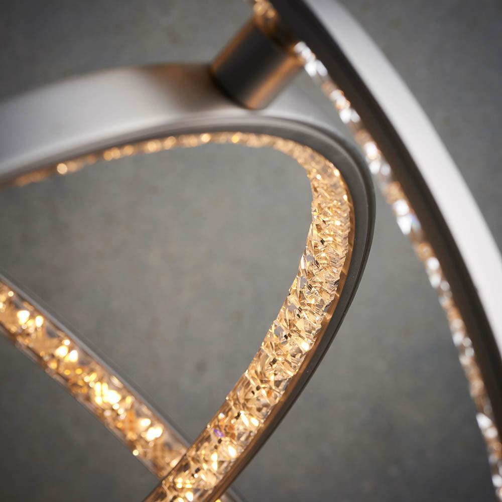 Endon Eternity 1 Light Nickel Ceiling Pendant - Medium-Ceiling Pendant Lights-Endon Lighting hallway lighting photo Tiffany Lighting Direct