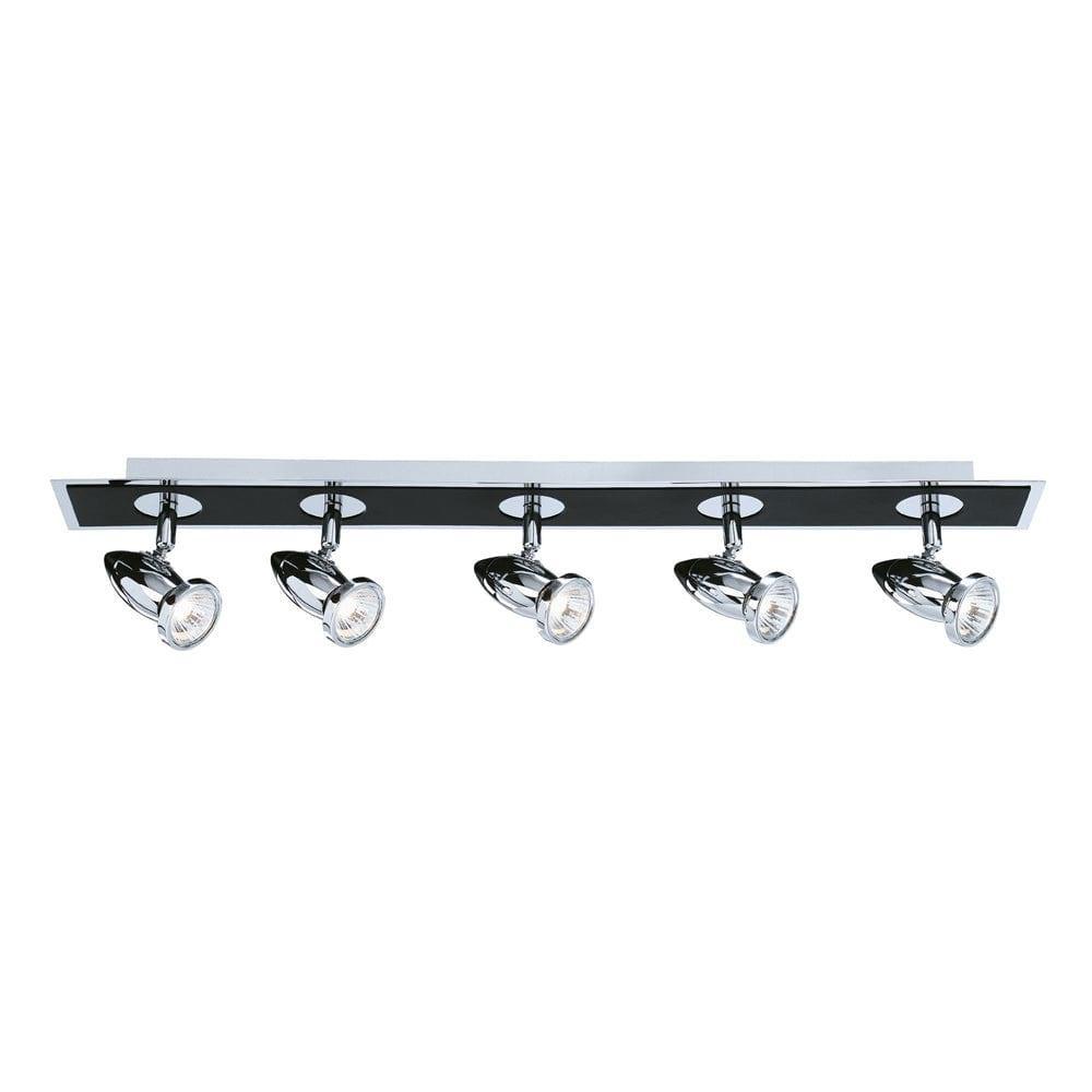 comet 5 light bar chrome black adjustable spotlights