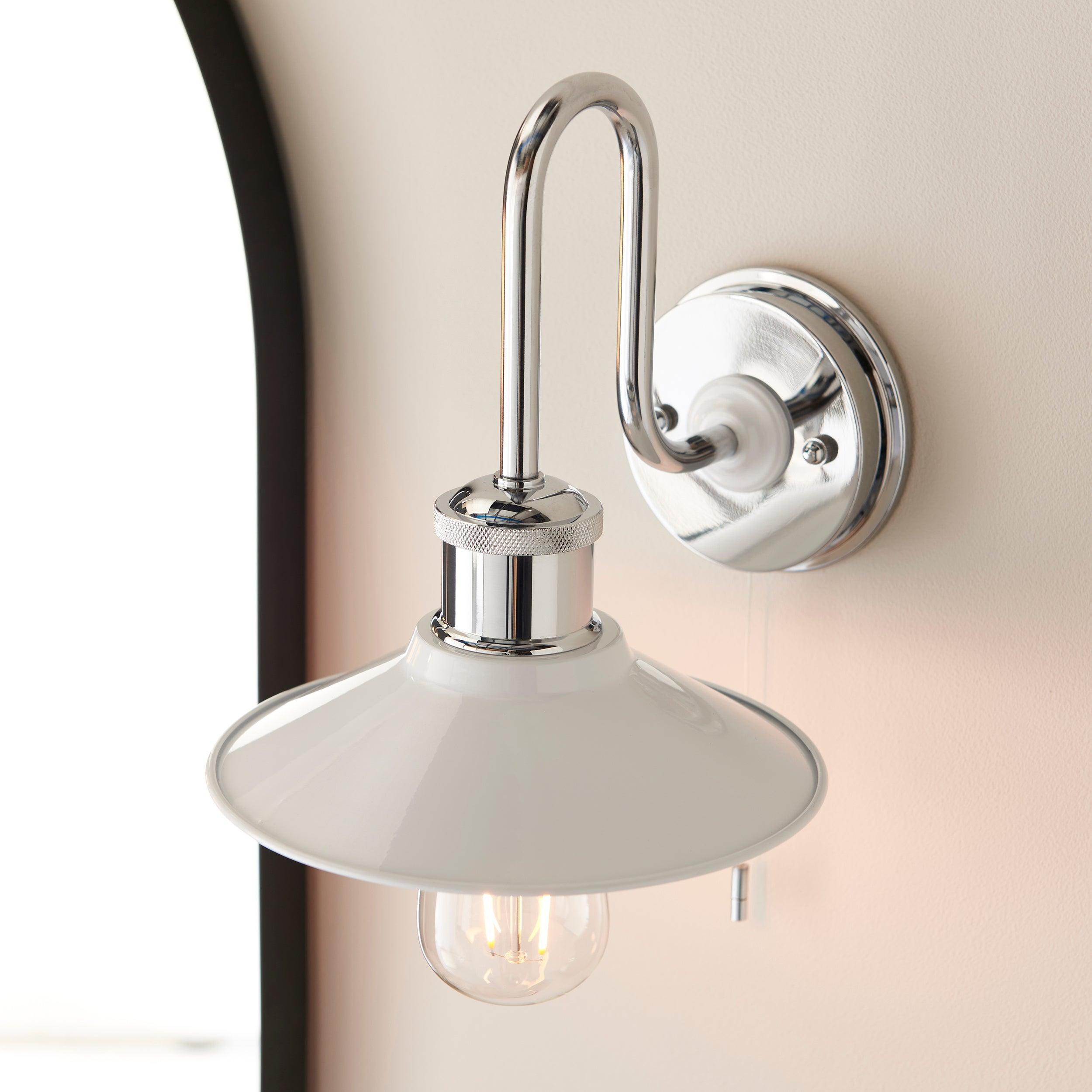boscombe chrome fisherman bathroom wall light pull cord kitchen lighting image