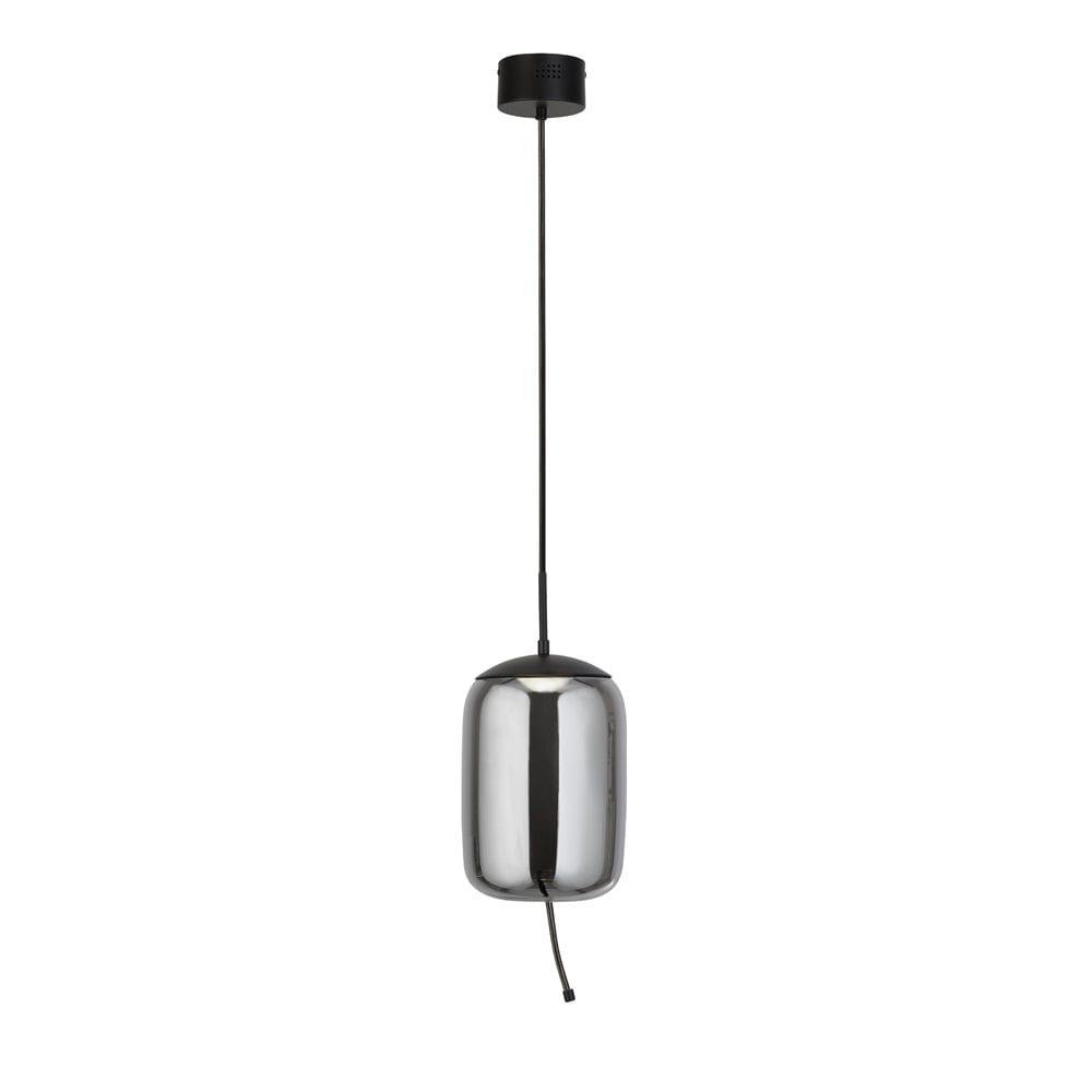Lisbon 1 Light Black And Smoked Glass LED Ceiling Pendant-Ceiling Pendant Lights-1-Tiffany Lighting Direct