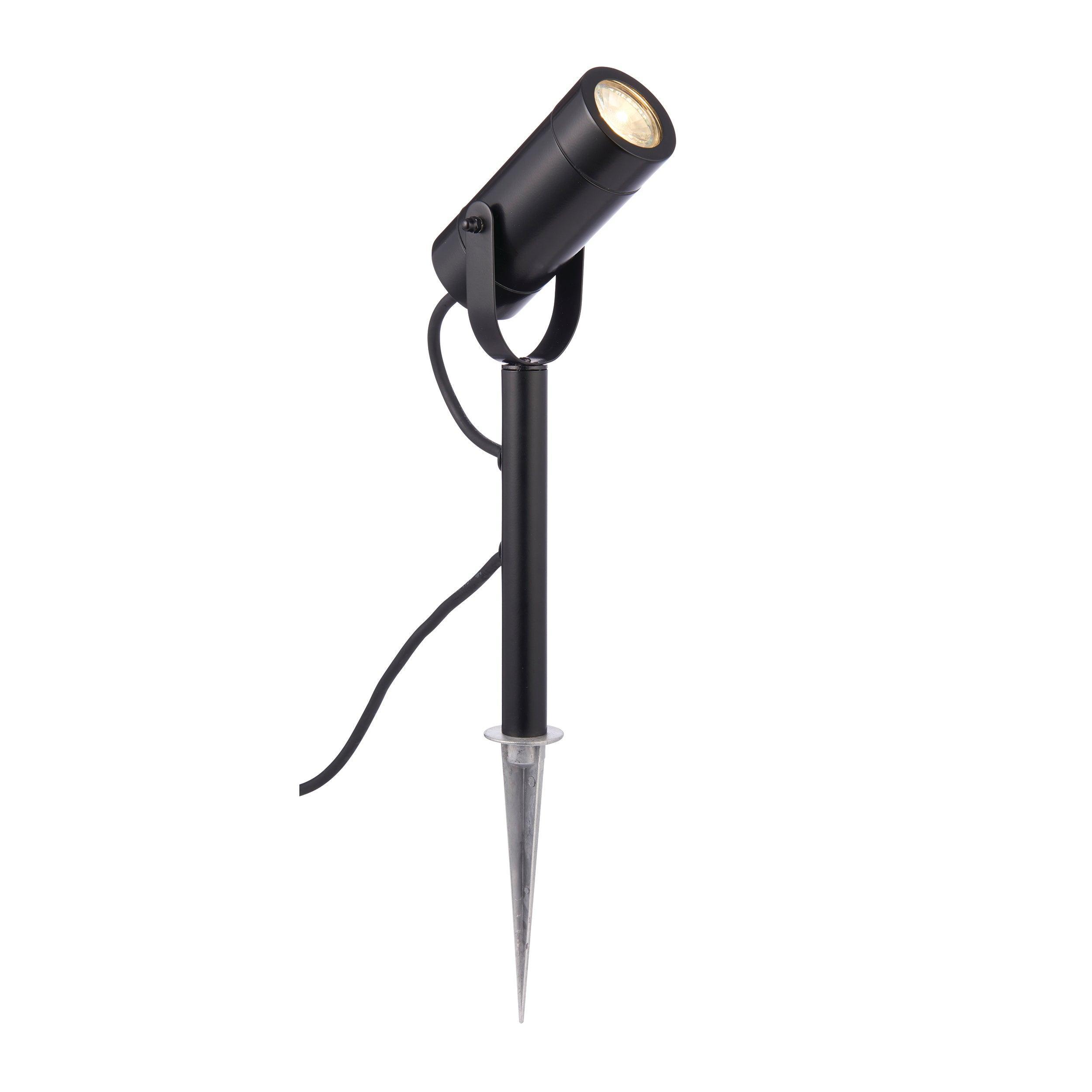 palin 310mm black garden spike light ip44 7wby saxby lighting