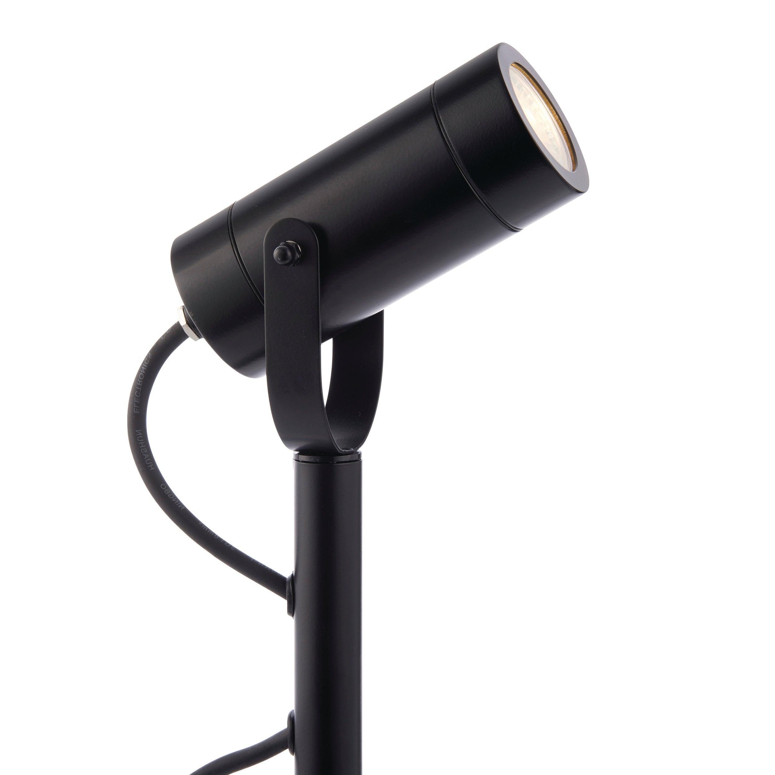 palin 310mm black garden spike light ip44 7w by saxby lighting, close up image 460