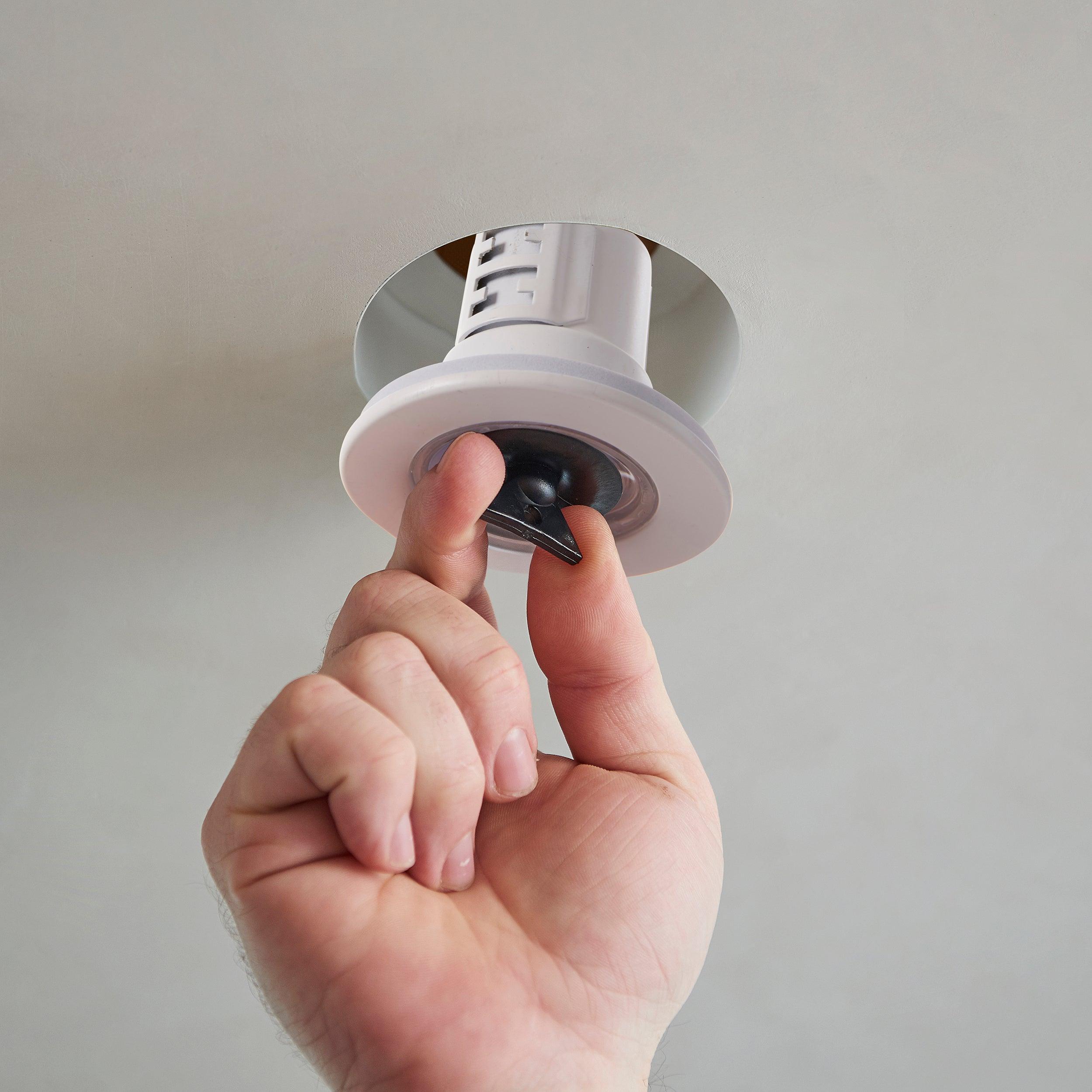 shieldeco trimless recessed ceiling light bezel round by saxby lighting, close up image 28