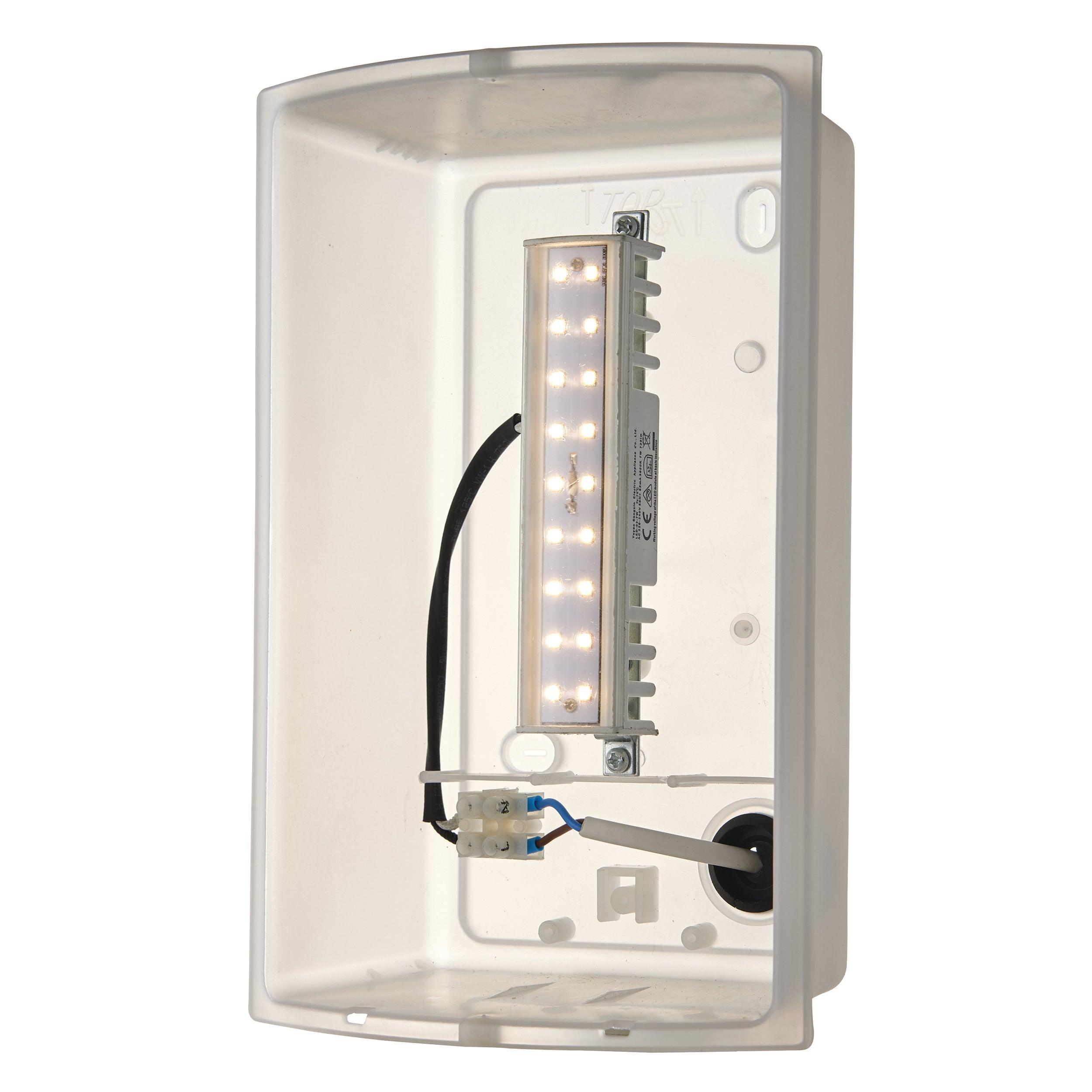 bianco led outdoor wall light ip44 7w by saxby lighting, close up image 188