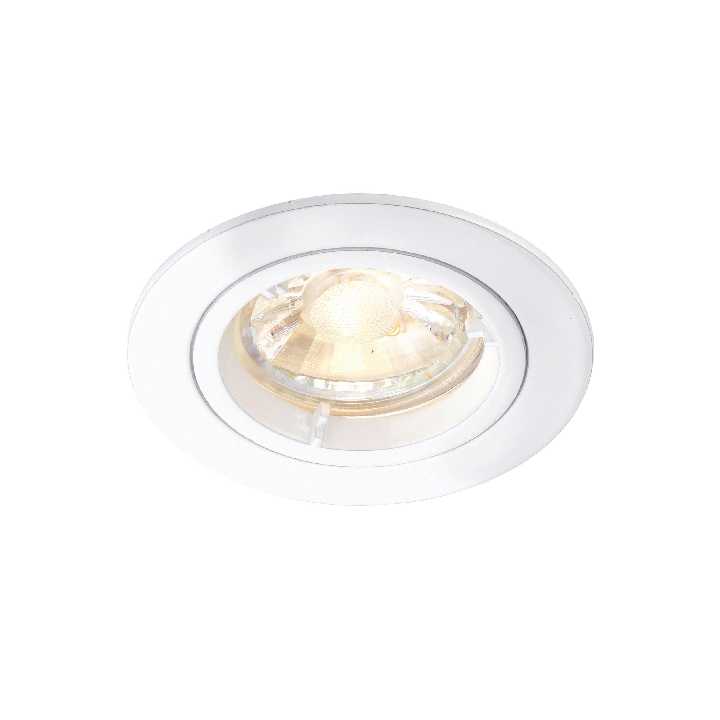 cast matt white recessed downlightby saxby lighting