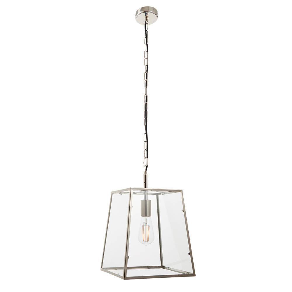 Endon Hurst 1 Light Nickel Finish Ceiling Pendant-Ceiling Pendant Lights-Endon Lighting hallway lighting photo Tiffany Lighting Direct