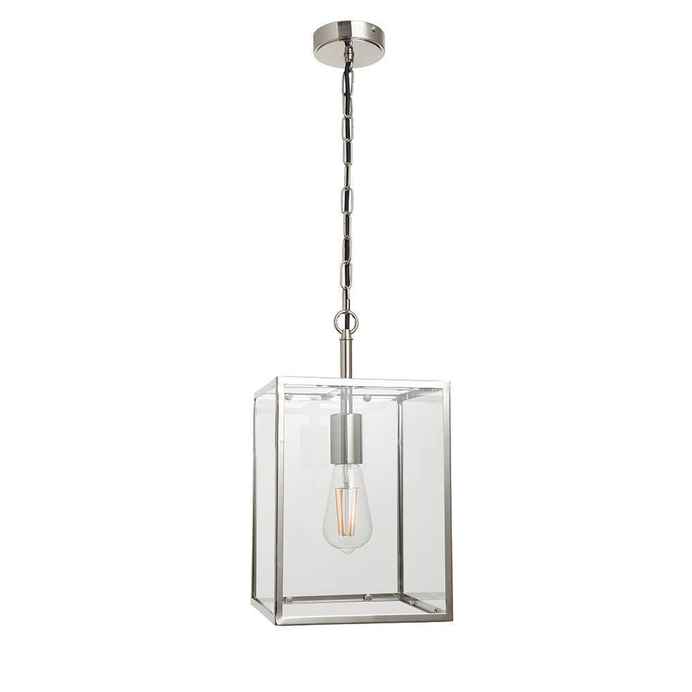 Endon Hadden 1 Light Nickel Pendant Ceiling Light-Ceiling Pendant Lights-Endon Lighting Bedrooom Lighting close up Tiffany Lighting Direct