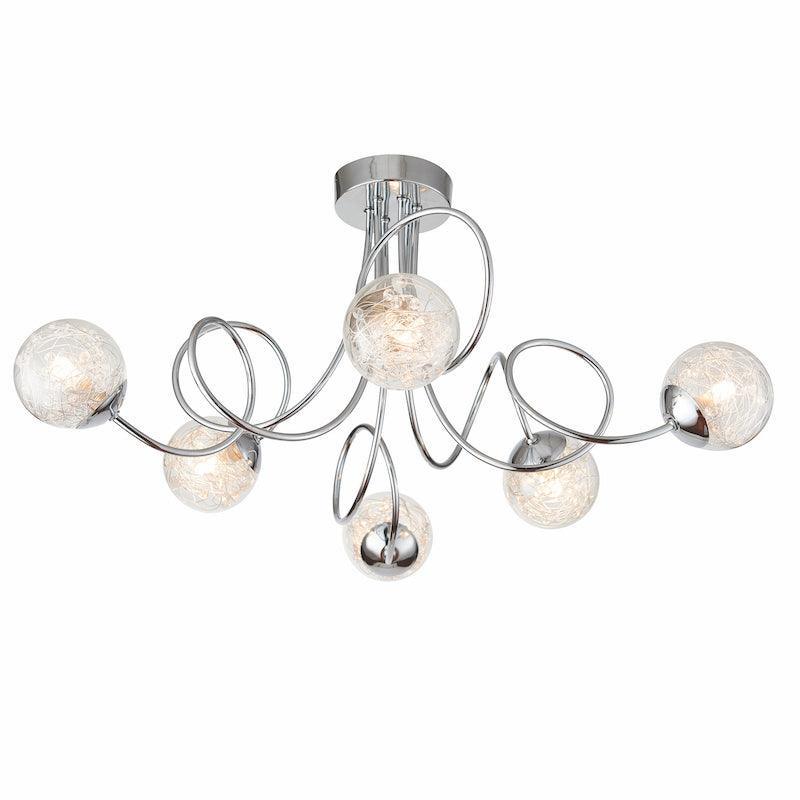 Auria 6lt Semi Flush by Endon Lighting Living Room Image 9