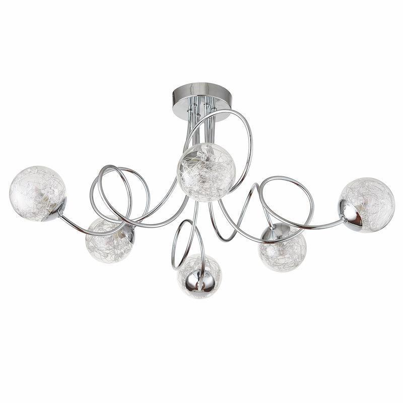 Auria 6lt Semi Flush by Endon Lighting Living Room Image 8