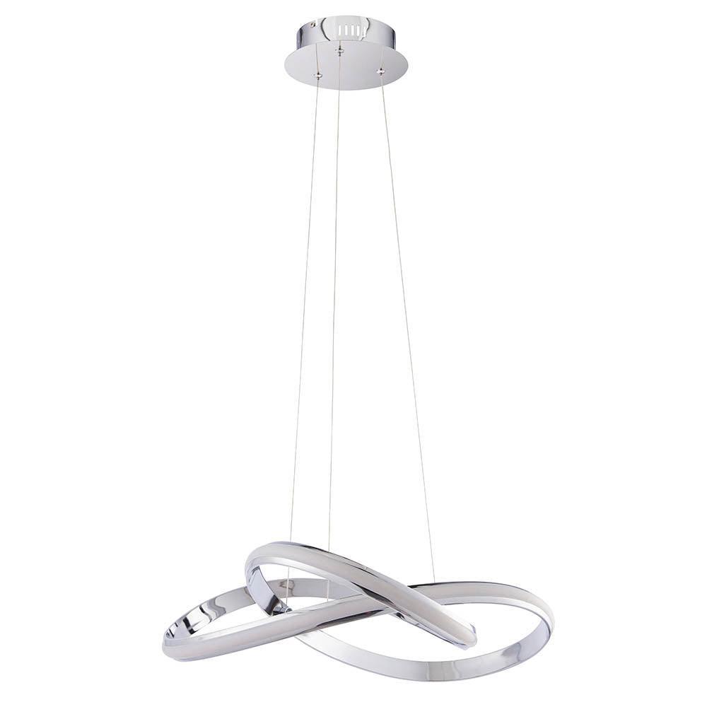 Endon Aria 1 Light Chrome Ceiling Pendant-Ceiling Pendant Lights-Endon Lighting Hallway Lighting Close upTiffany Lighting Direct
