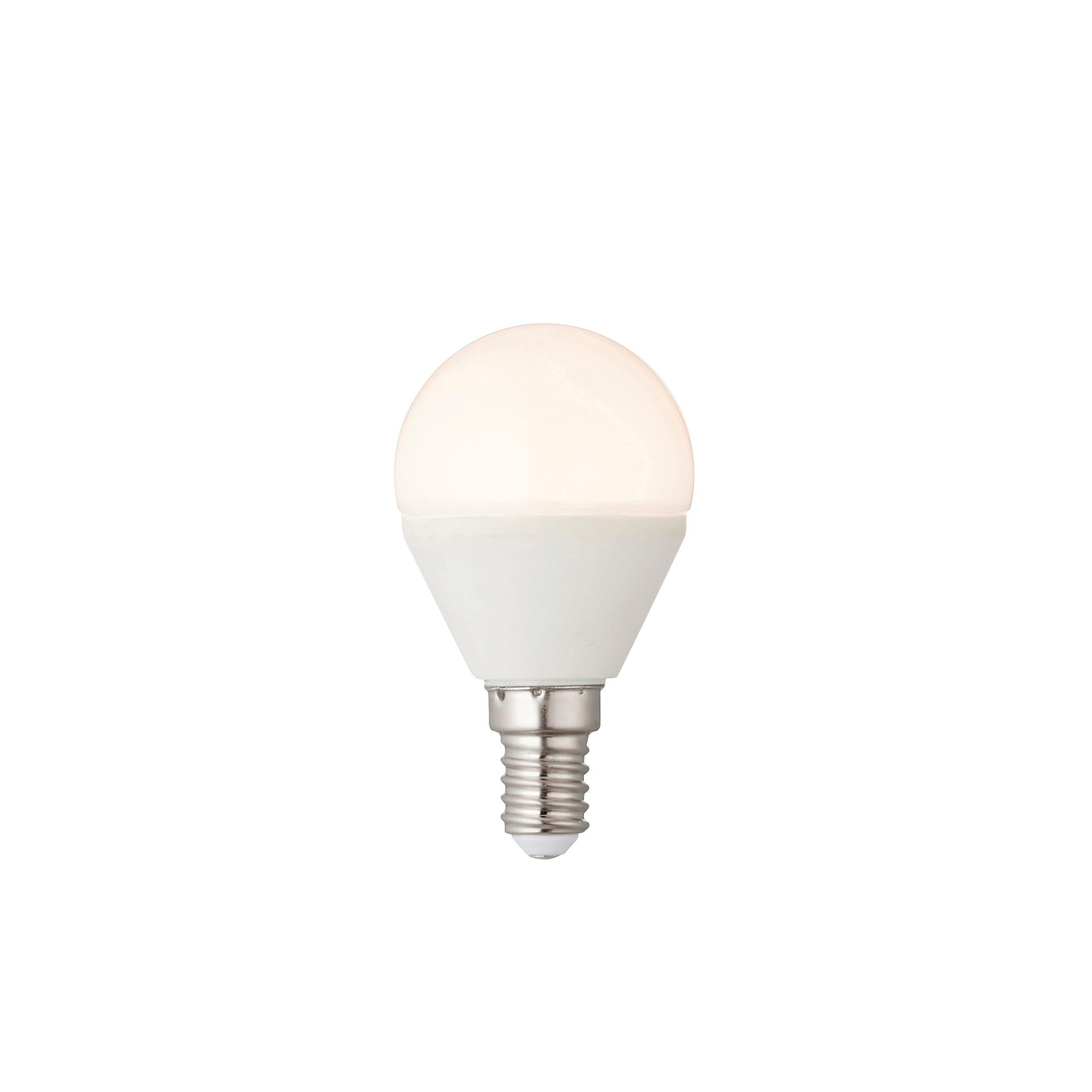 e14 led golf ball dimmable 5 8w warm whiteby saxby lighting