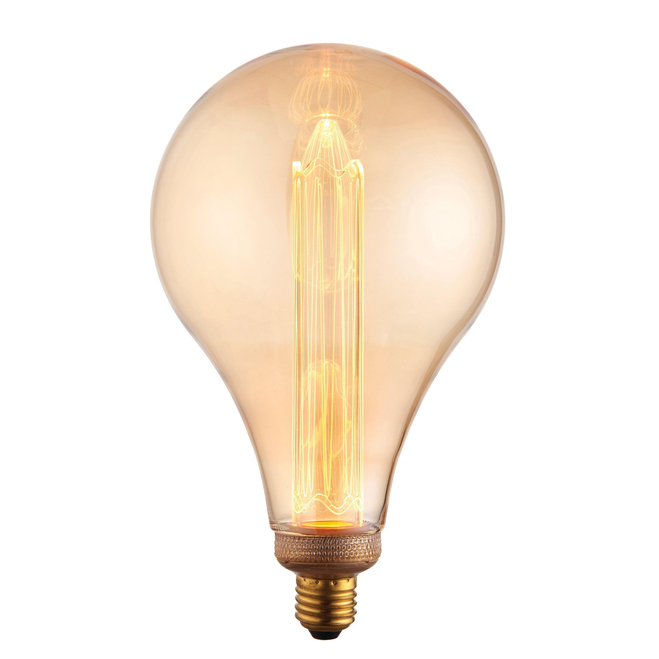 XL Dimple E27 Amber Globe Decorative LED 2.5w Light Bulb