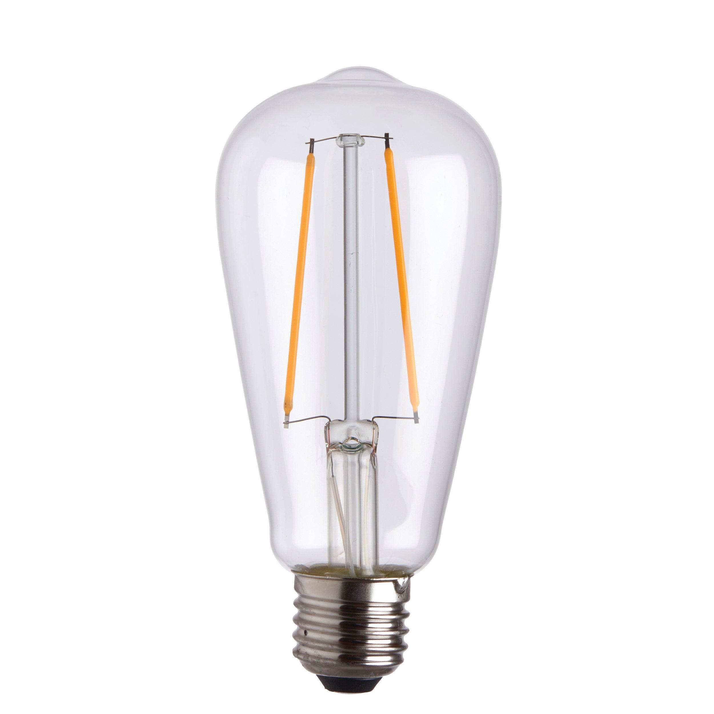 e27 led decorative filament clear pear shaped 2w light bulb Living room lighting image