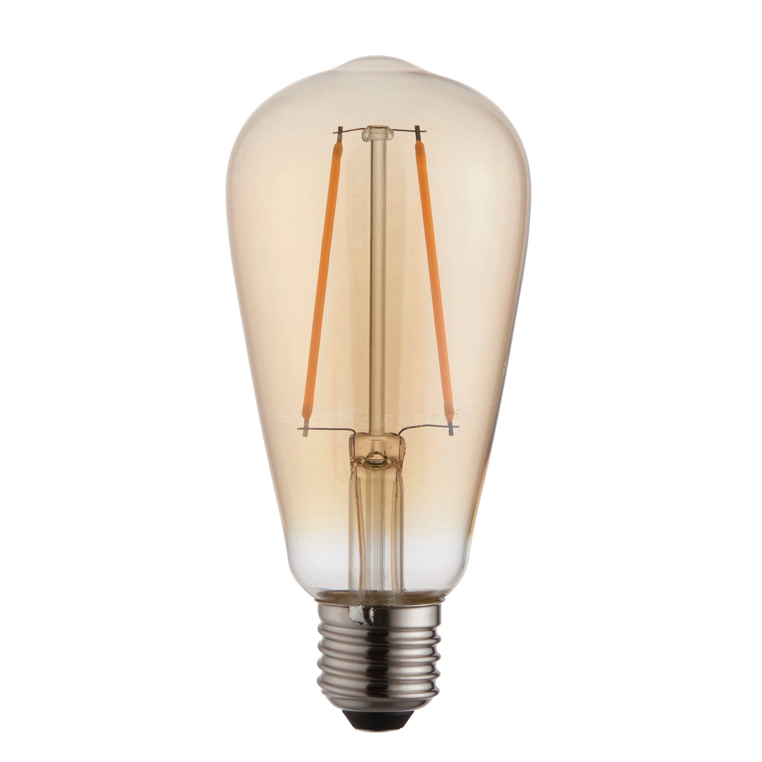 e27 led 2w decorative filament amber pear light bulb Living room lighting image