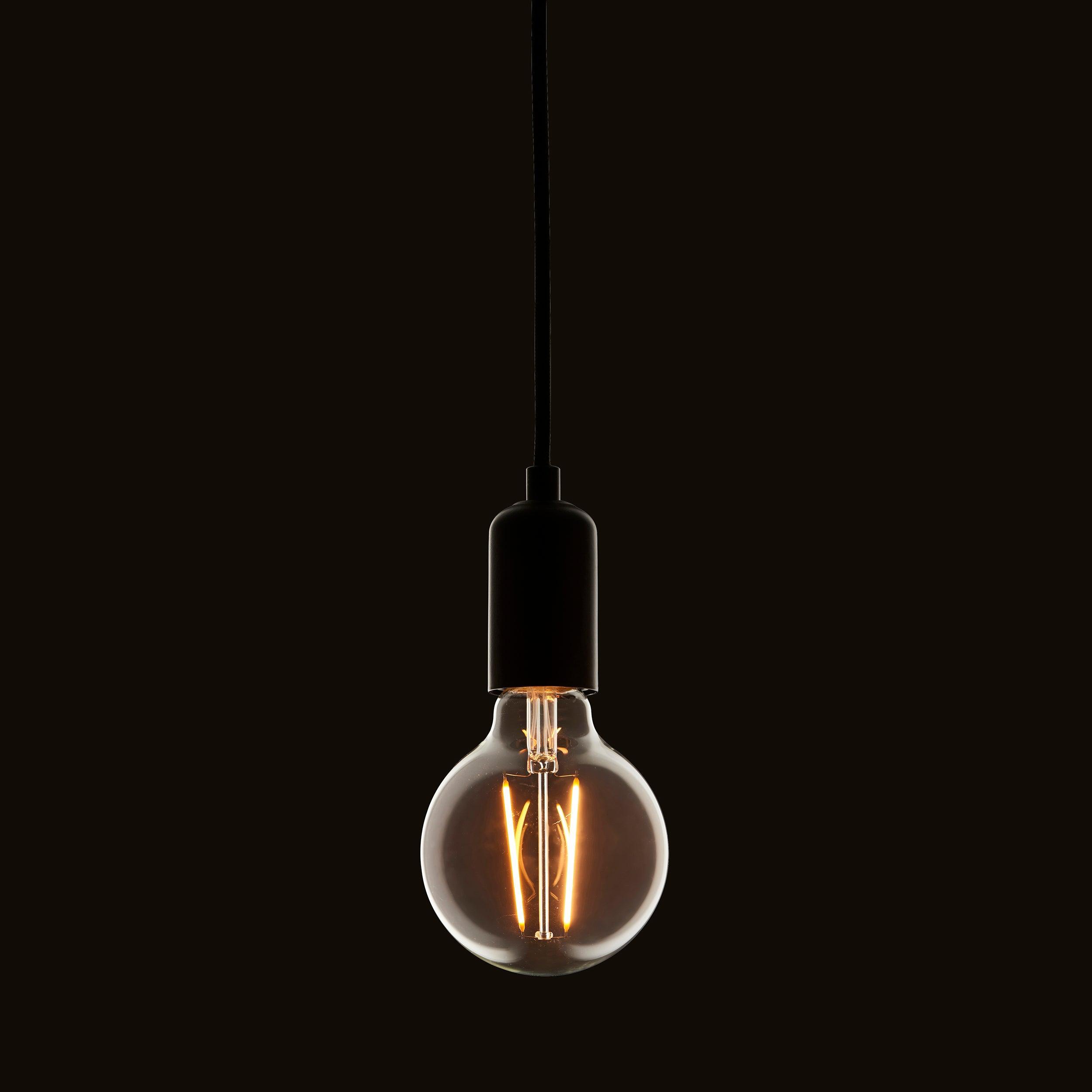 e27 globe filament 2w led dimmable light bulb 95mm dia Living room lighting image