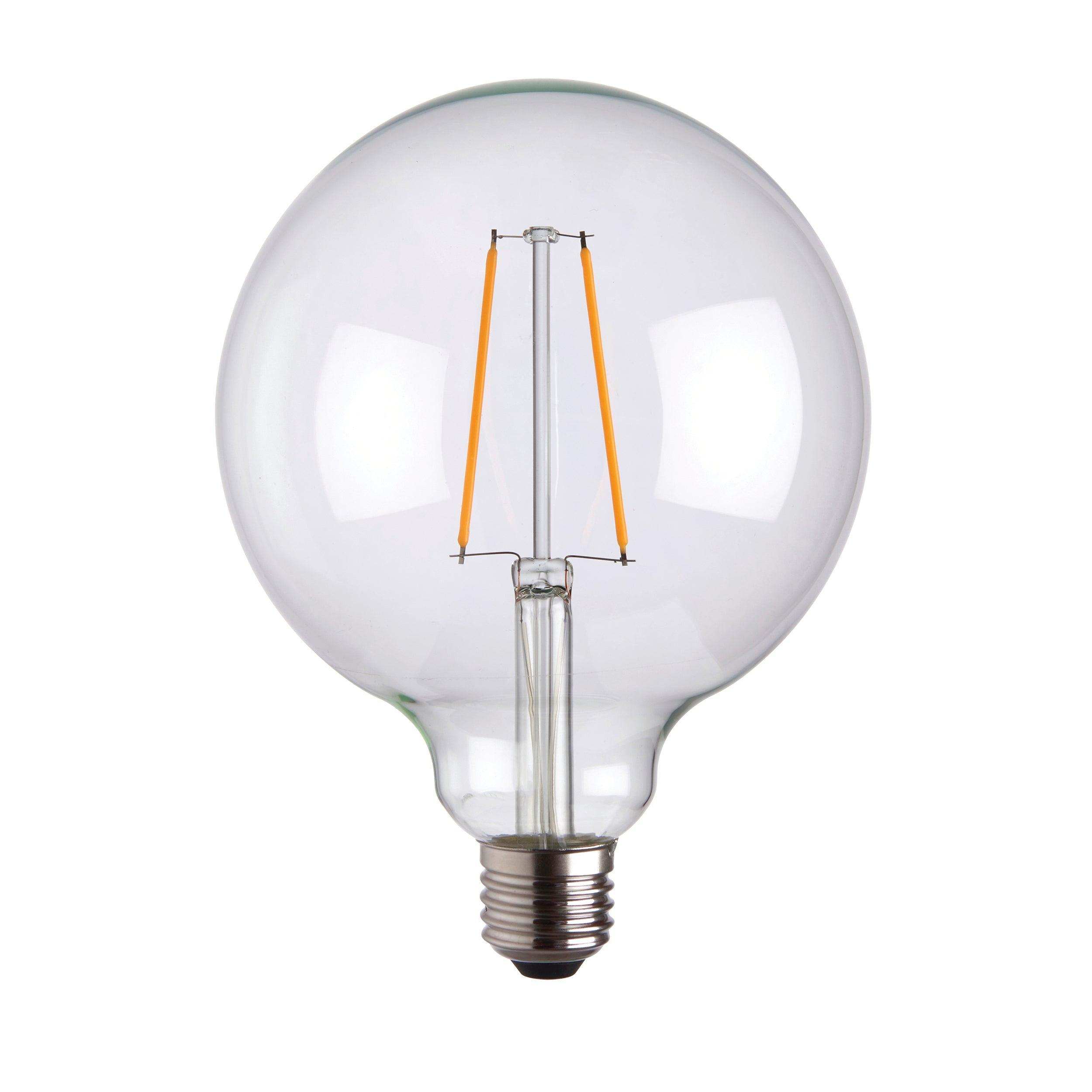 e27 led large globe filament led 2w light bulb 125mm dia Dining room lighting