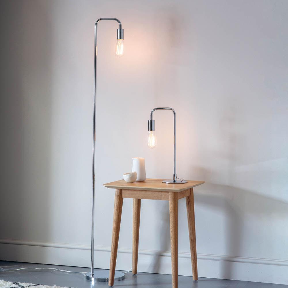 Rubens 1lt Chrome Floor Lamp 77120
