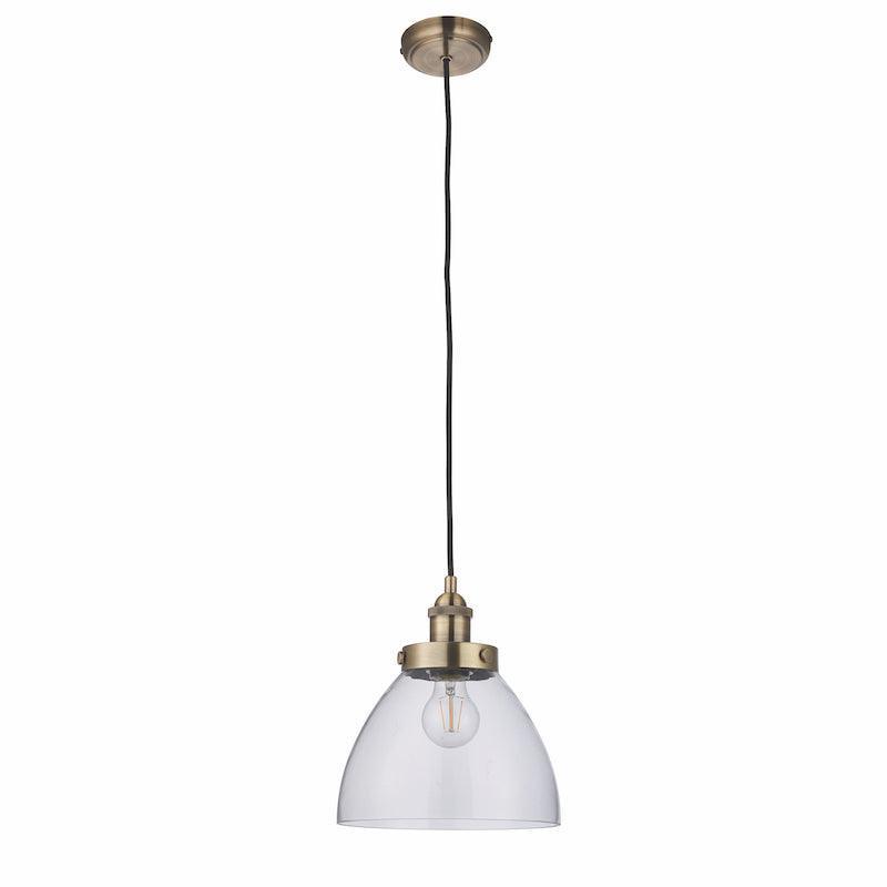 Hansen Brass Ceiling Pendant Light unlit