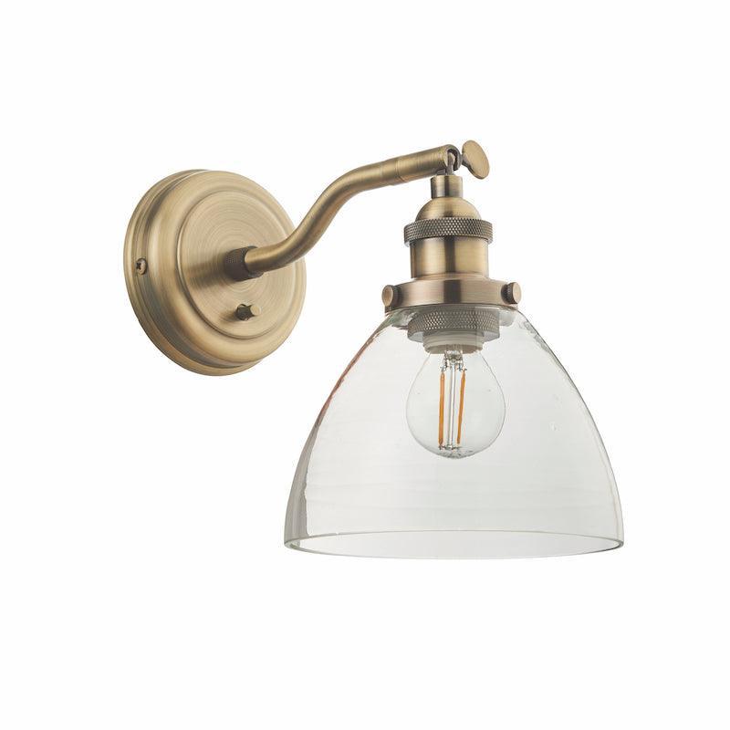 Hansen Brass Wall Light unlit