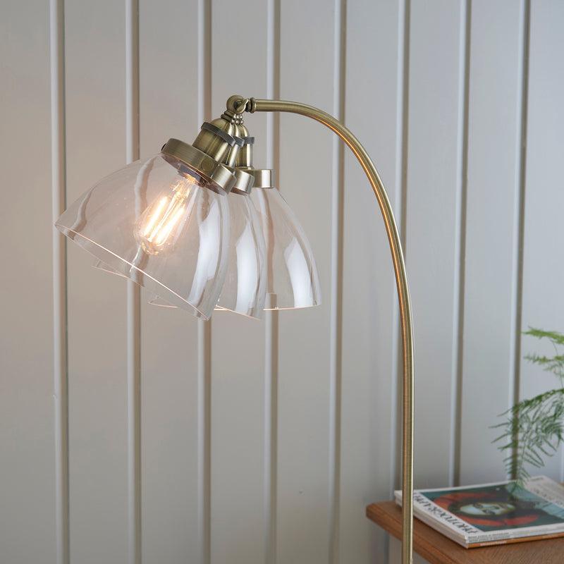 Hansen Brass Floor Lamp adjustable head