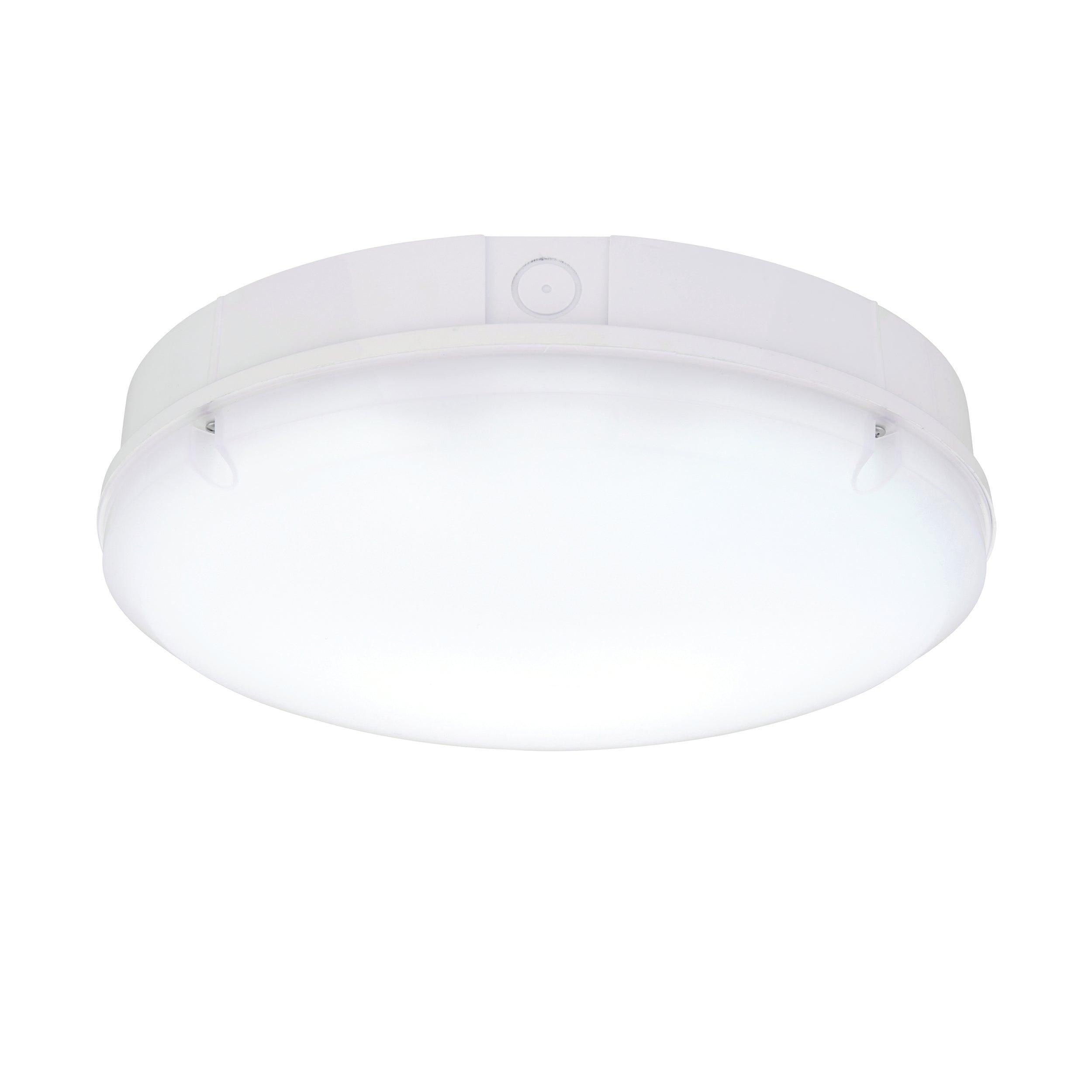 forca colour changing led bulkhead with emergency backup ip65 18wby saxby lighting