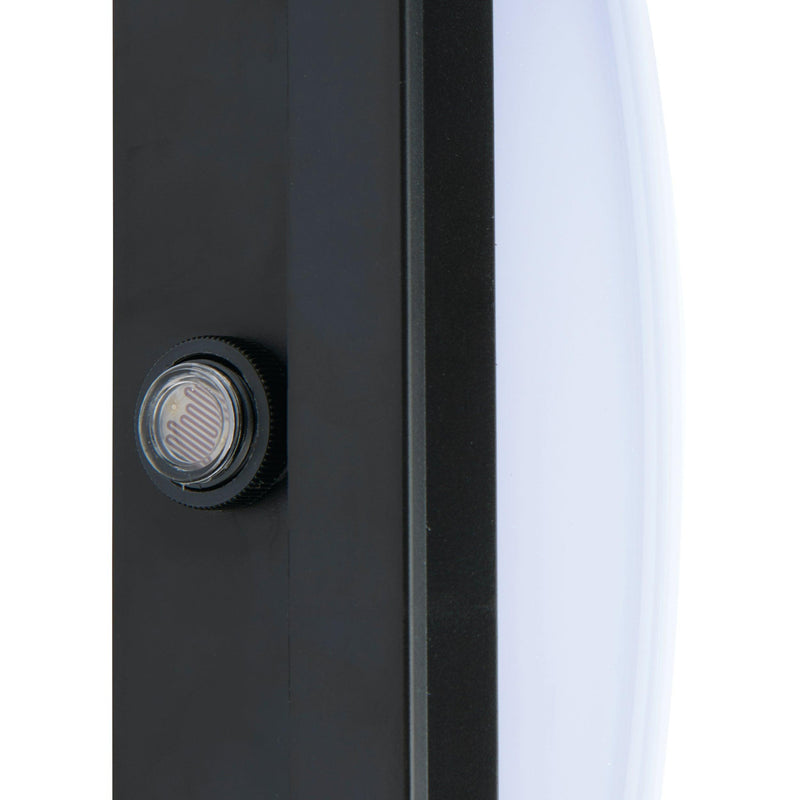 Lucca Black Small LED Outdoor Wall Light IP65 with Photocell sensor