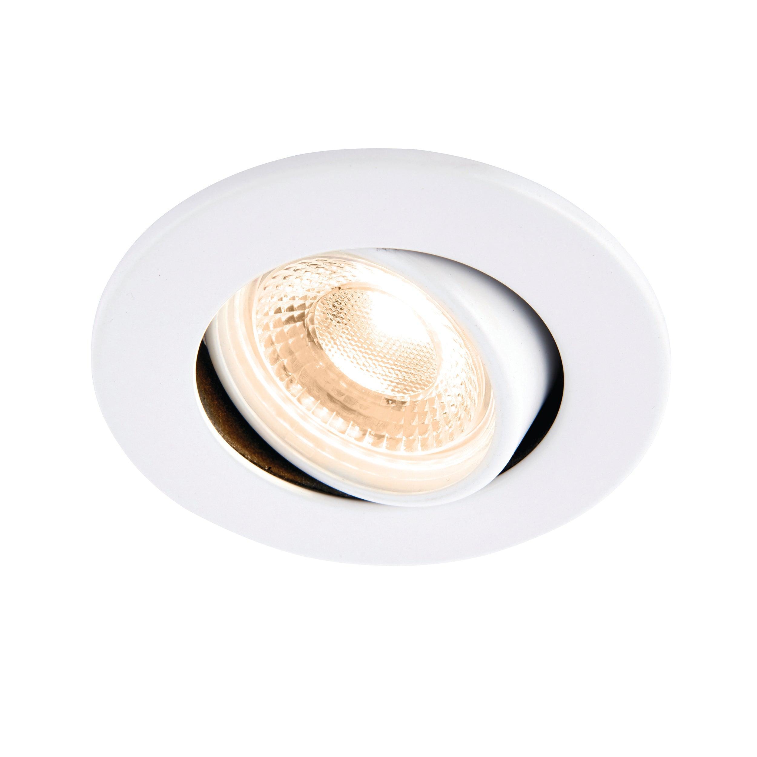 shieldeco 800 tilt warm white led recessed light 8 5w by saxby lighting, close up image 296