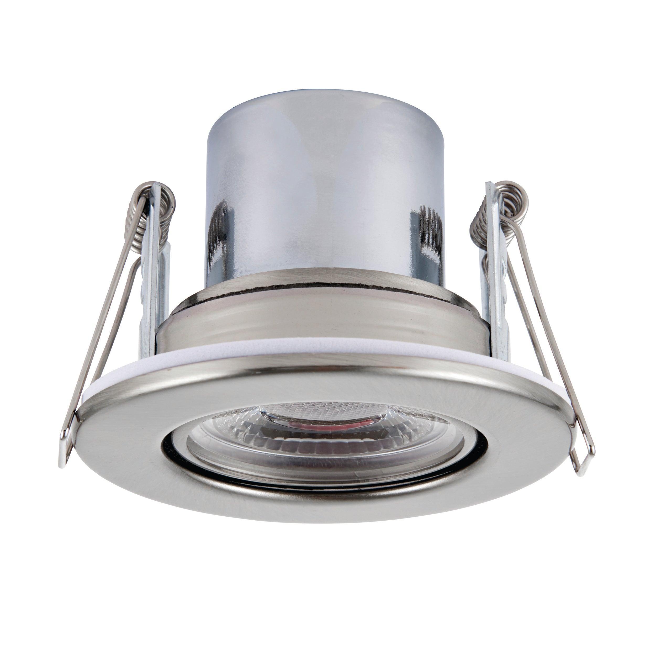 shieldeco 800 tilt warm white nickel led recessed light 8 5wby Saxby Lighting, close up image
