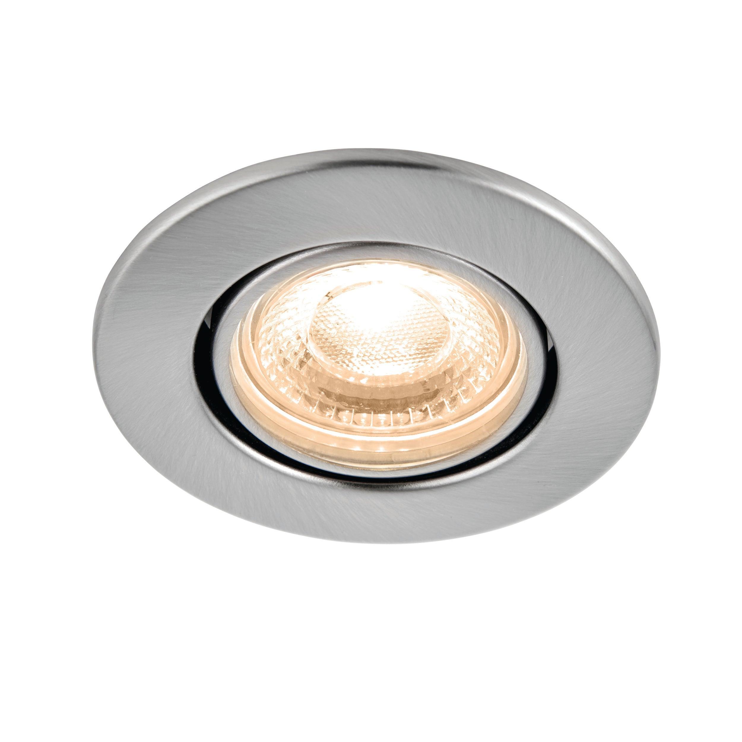 shieldeco 800 tilt warm white nickel led recessed light 8 5w by saxby lighting, close up image 211