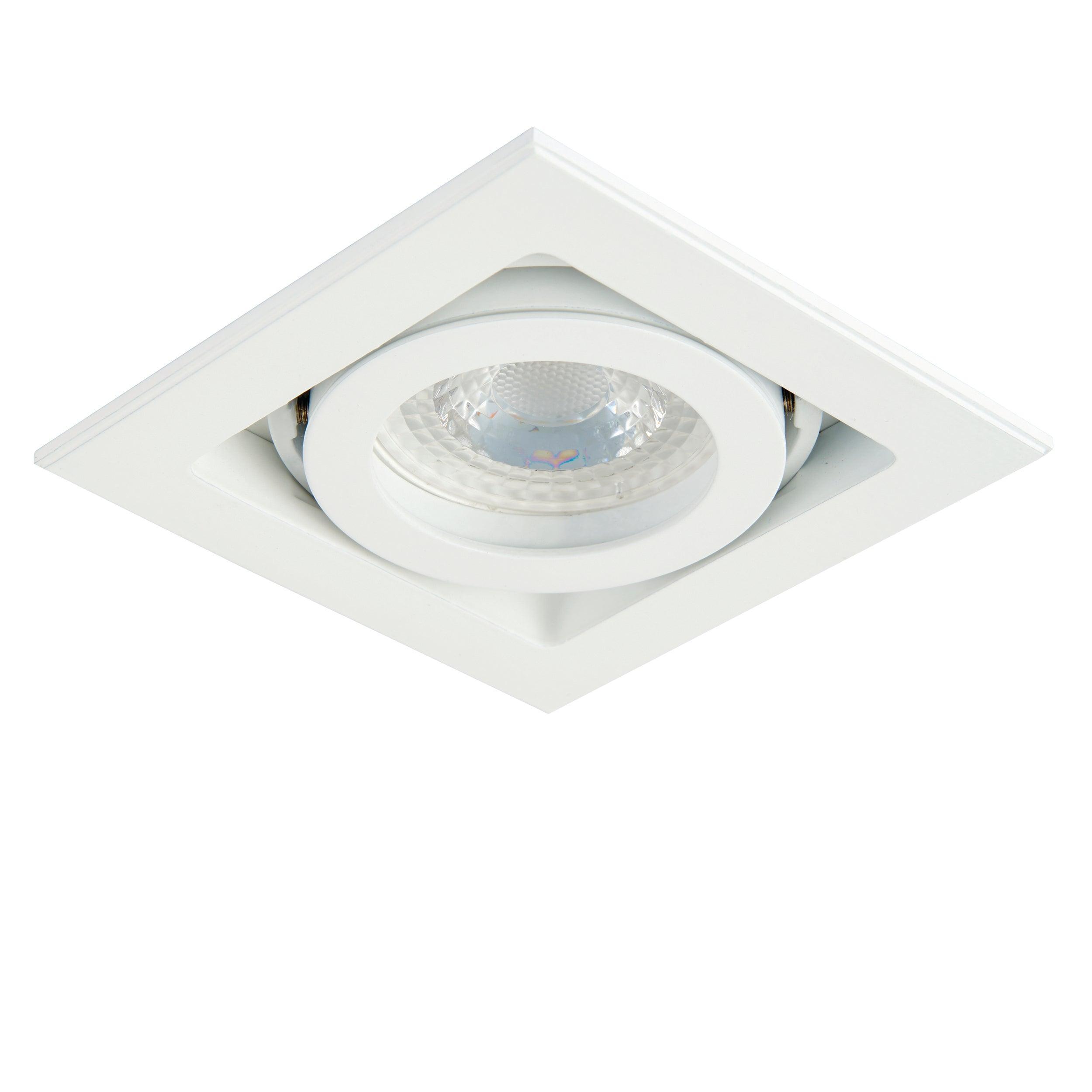 xeno white recessed tilt ceiling light by saxby lighting, close up image 51