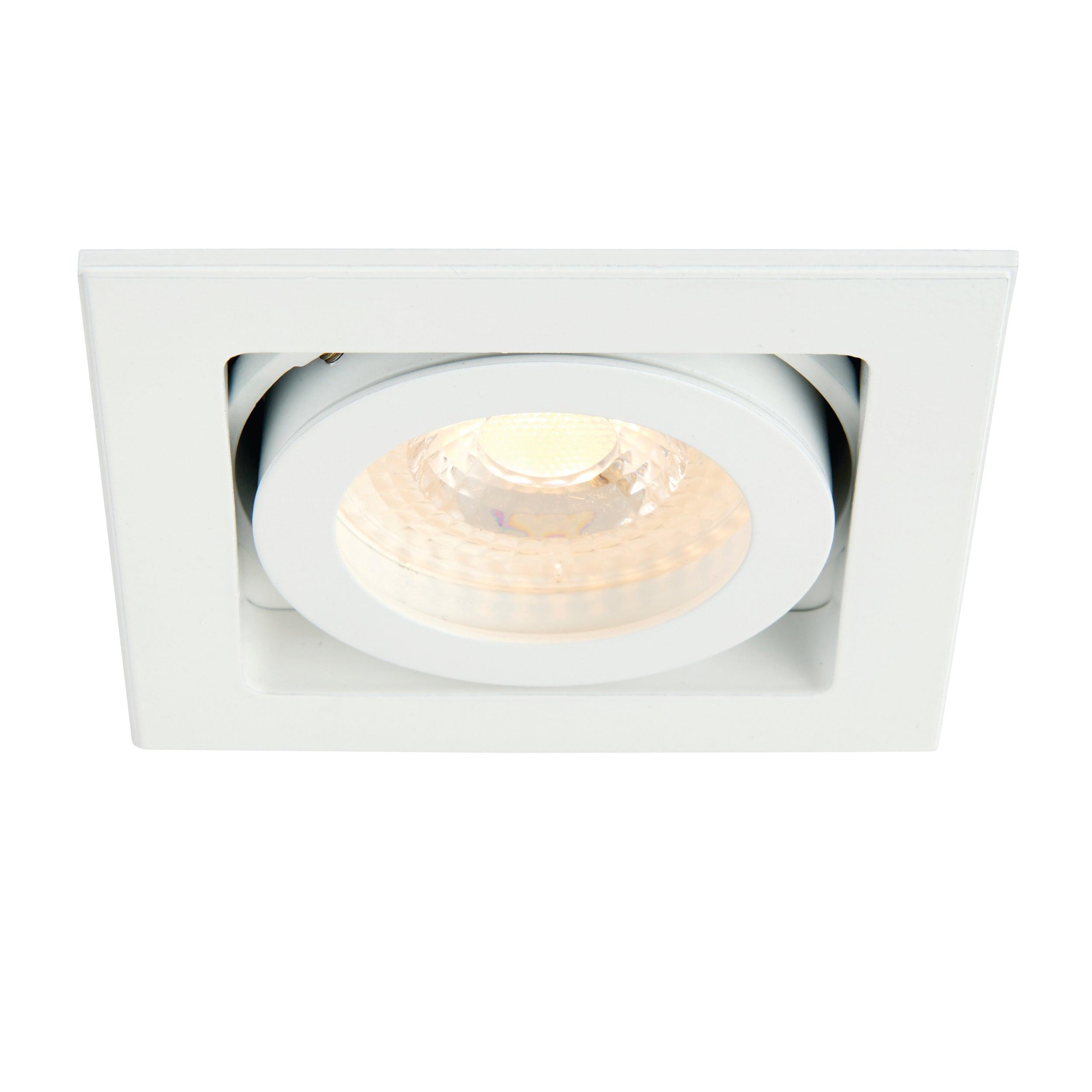 xeno white recessed tilt ceiling light by saxby lighting, close up image 49