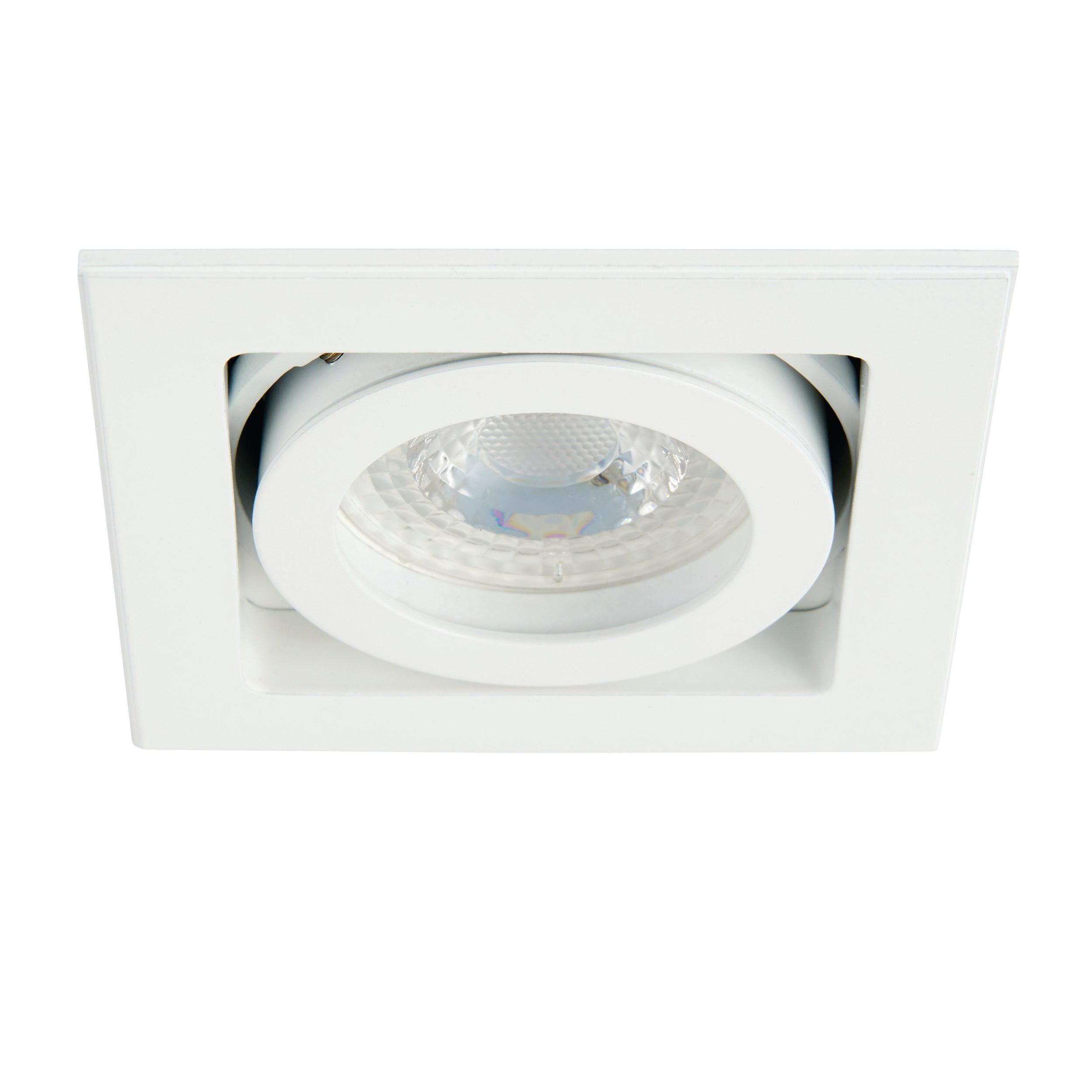 xeno white recessed tilt ceiling light by saxby lighting, close up image 46