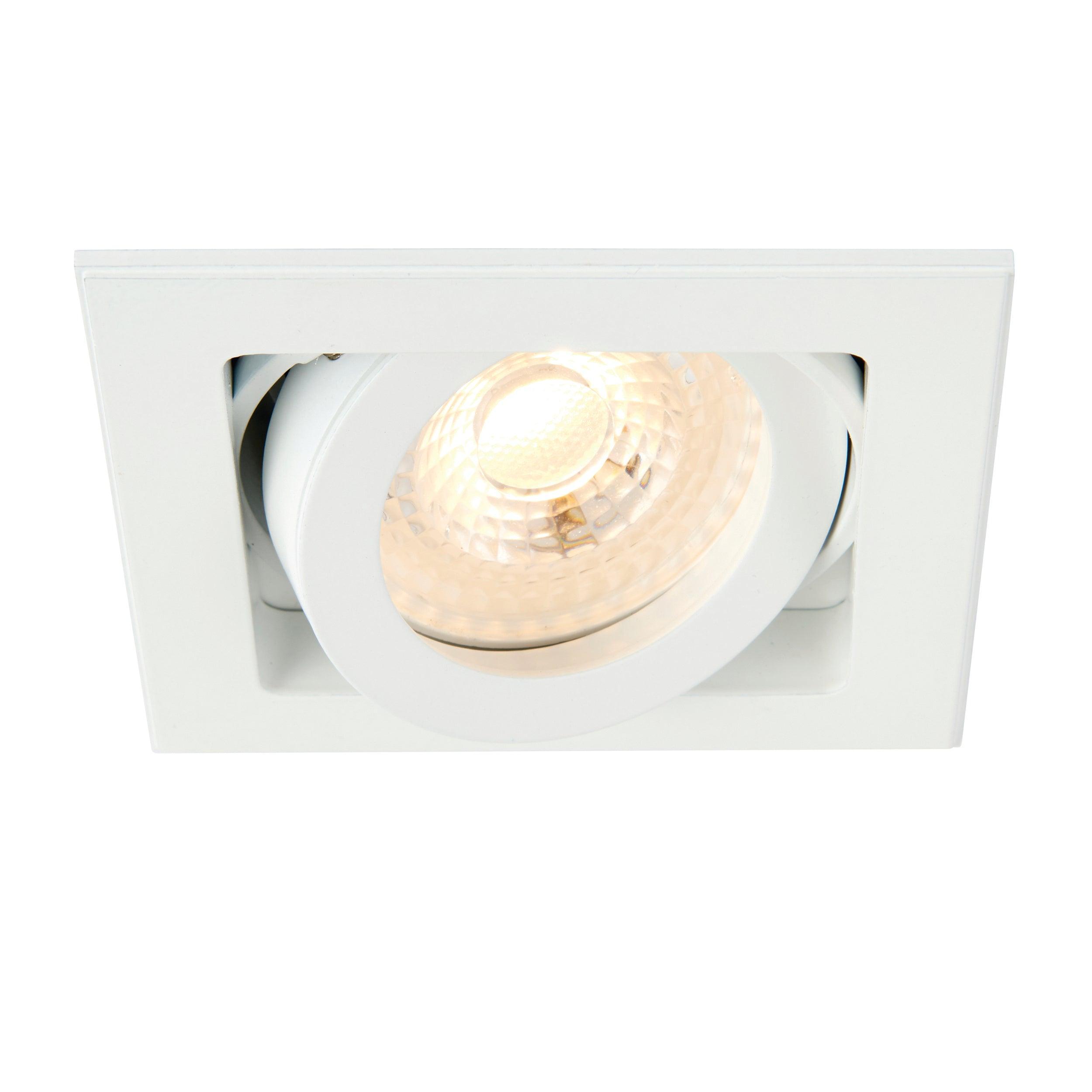 xeno white recessed tilt ceiling light by saxby lighting, close up image 34