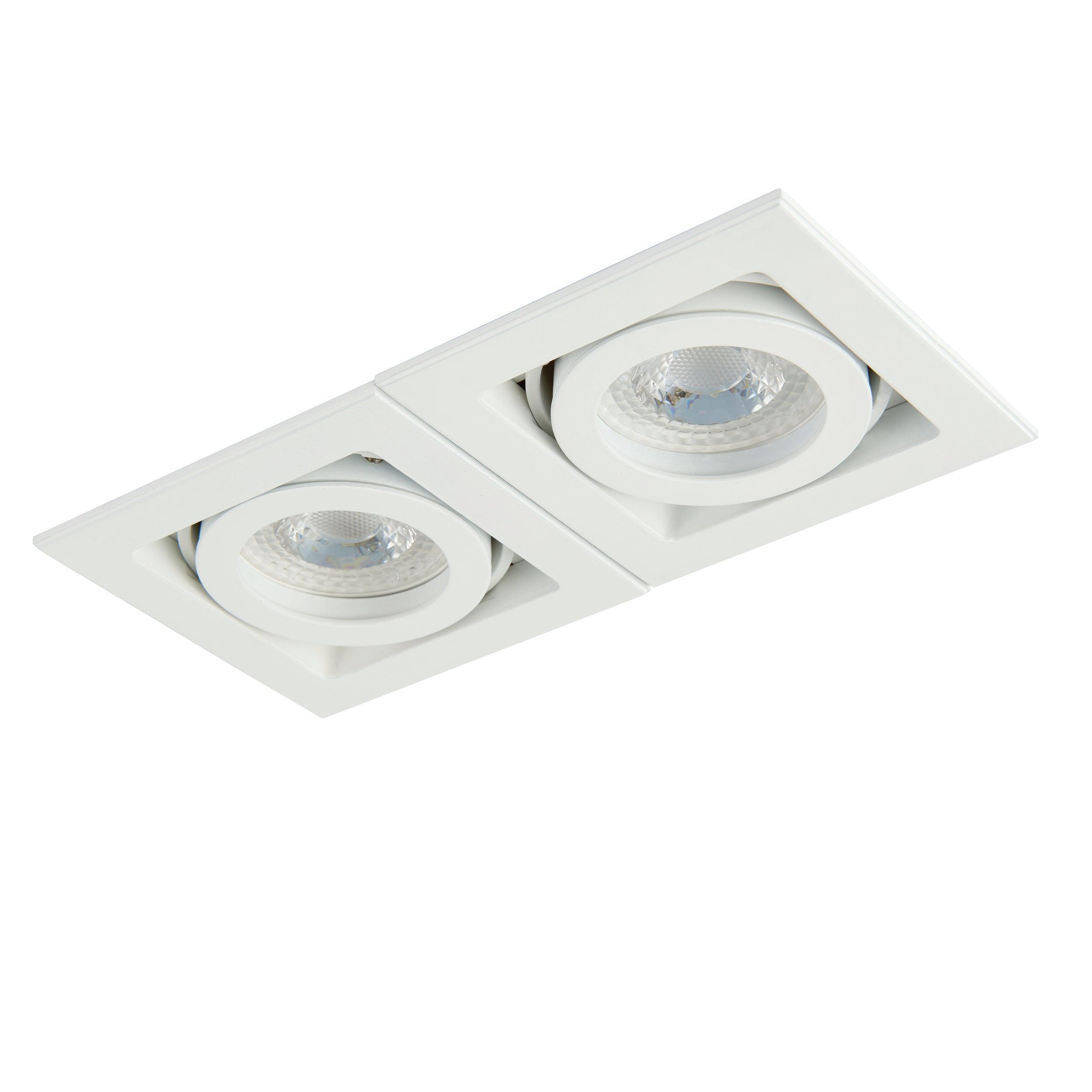 xeno twin white adjustable recessed light 50w by saxby lighting, close up image 238