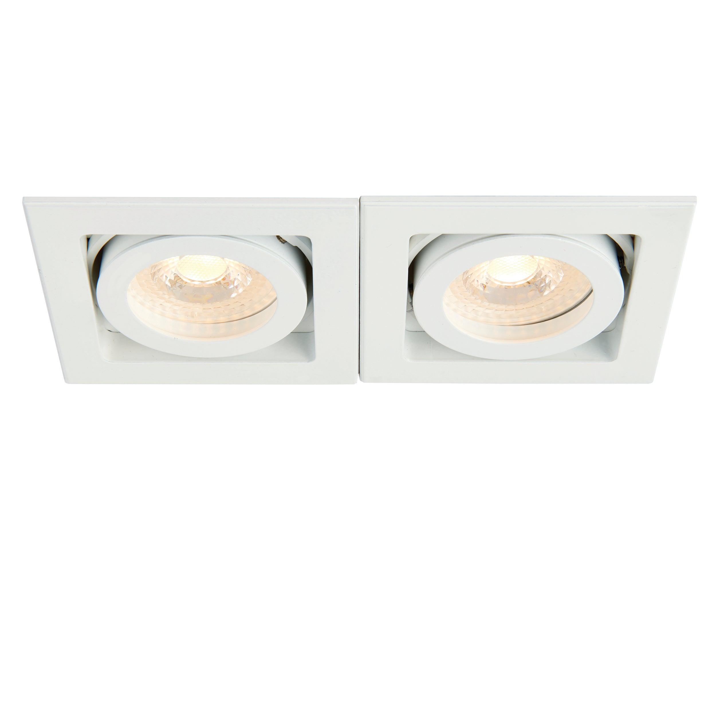 xeno twin white adjustable recessed light 50w by saxby lighting, close up image 206