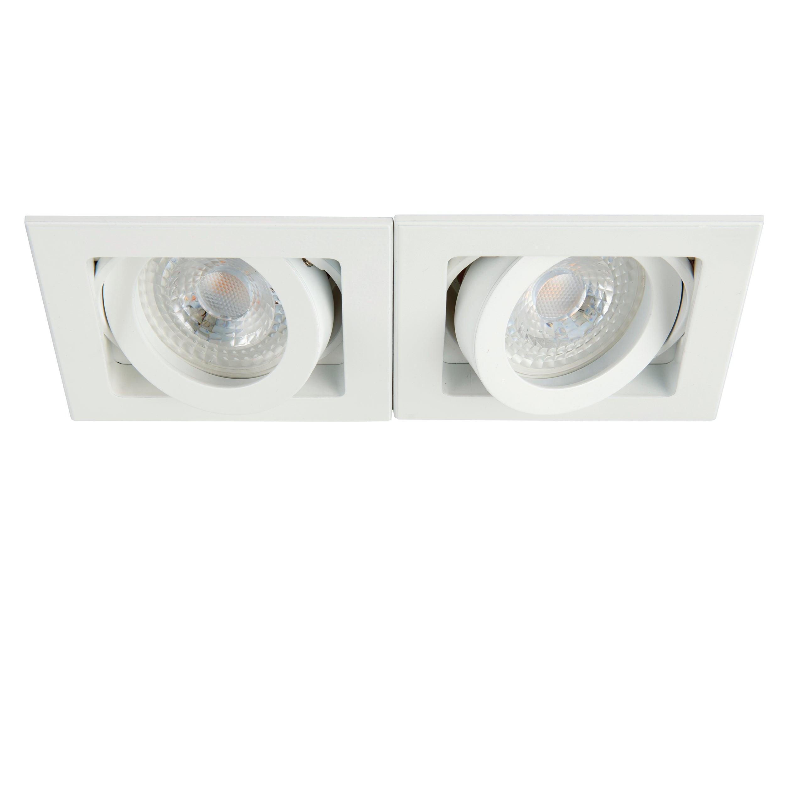 xeno twin white adjustable recessed light 50w by saxby lighting, close up image 89