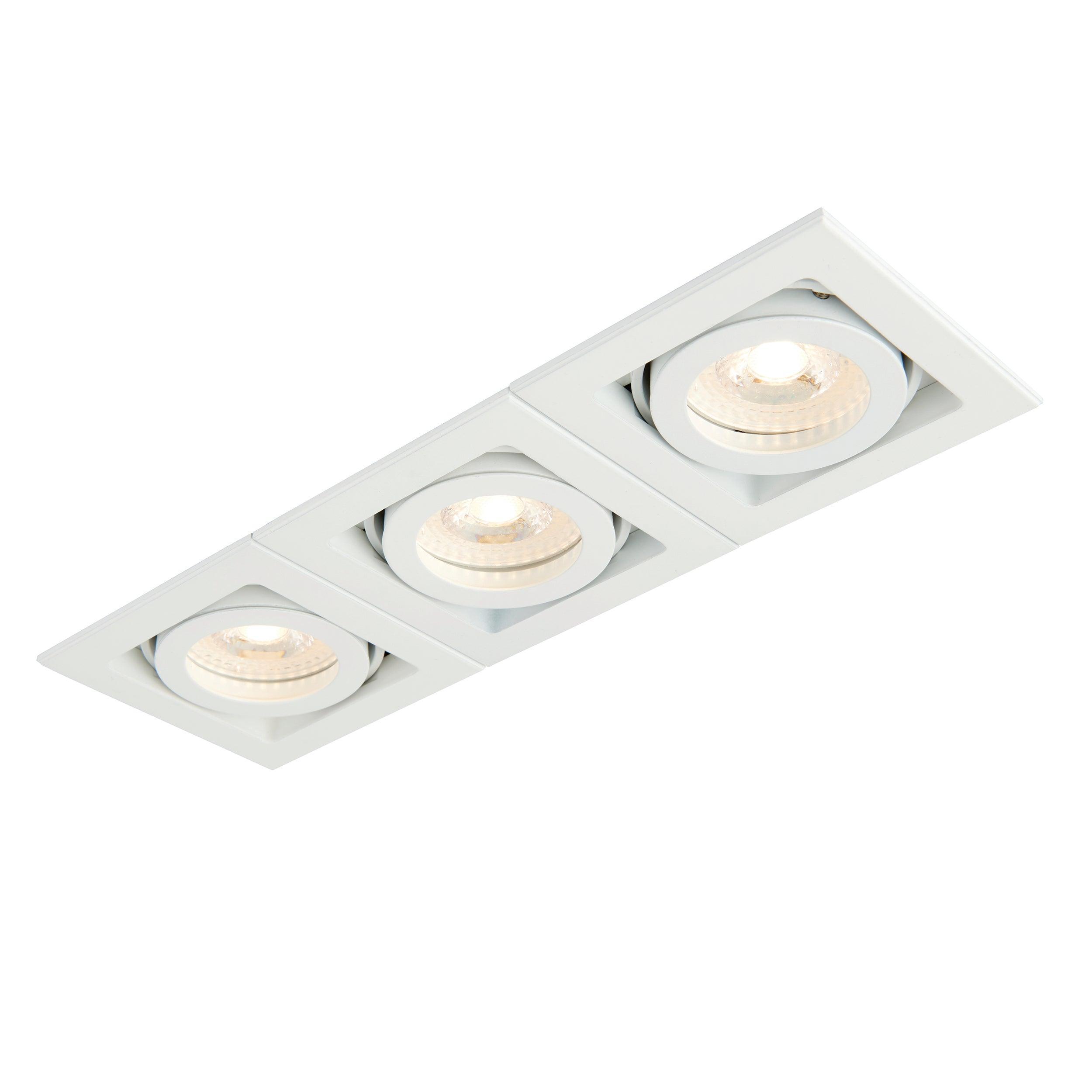 xeno triple white adjustable recessed light 50w by saxby lighting, close up image 283