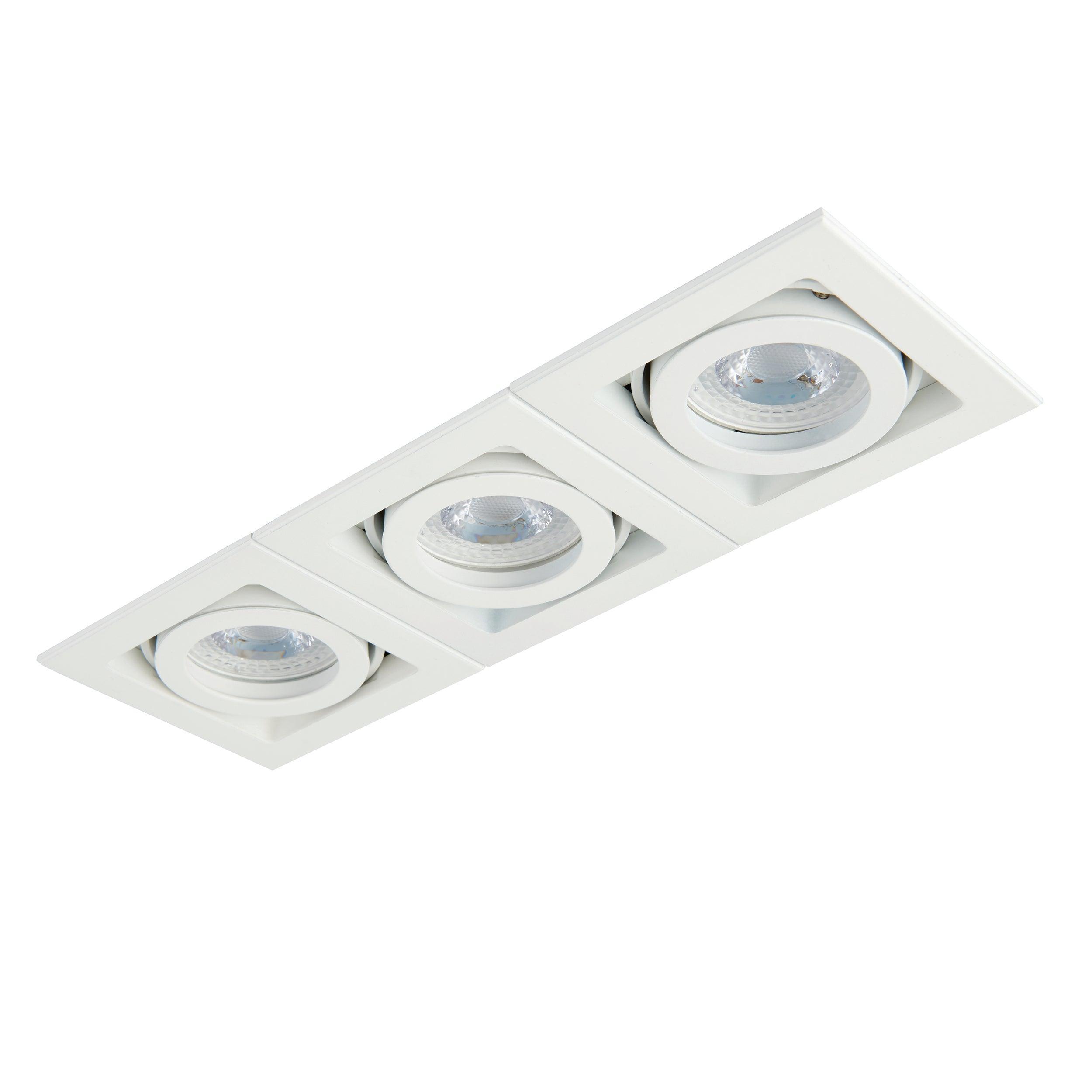 xeno triple white adjustable recessed light 50w by saxby lighting, close up image 237