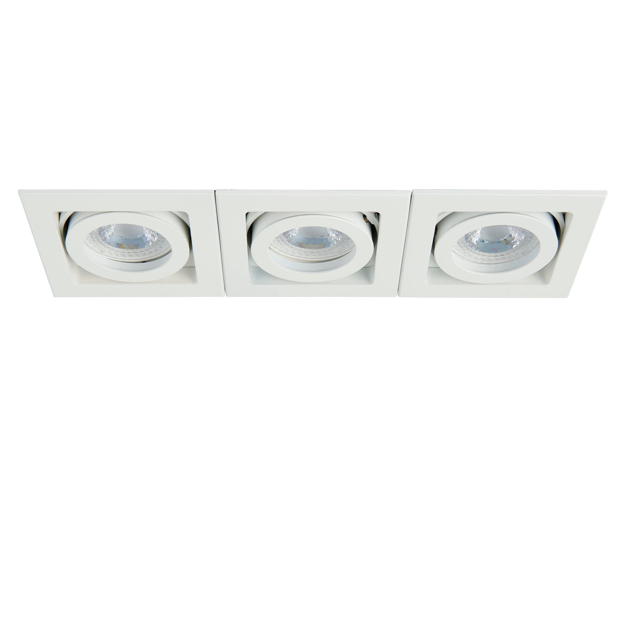 xeno triple white adjustable recessed light 50w by saxby lighting, close up image 159