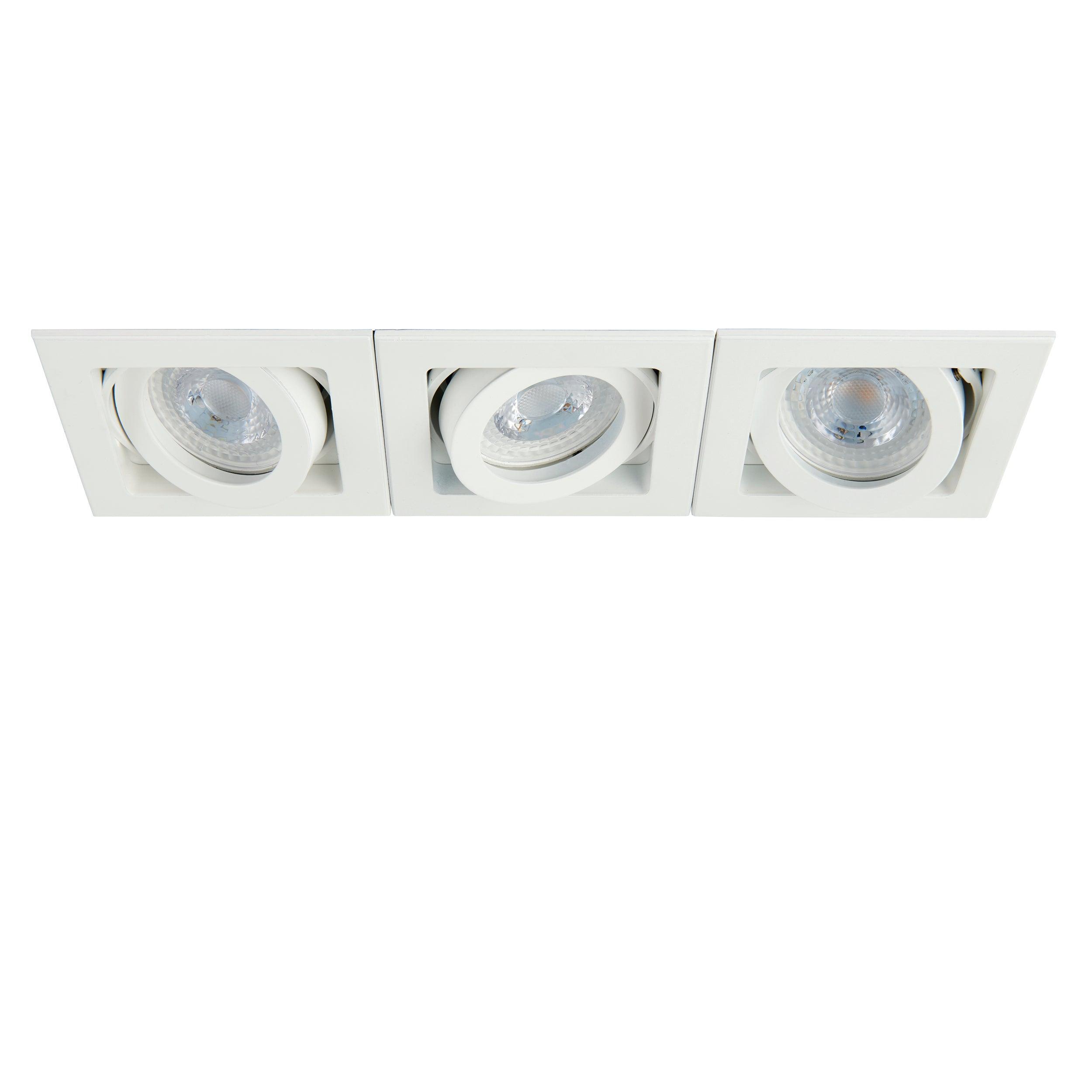 xeno triple white adjustable recessed light 50w by saxby lighting, close up image 88