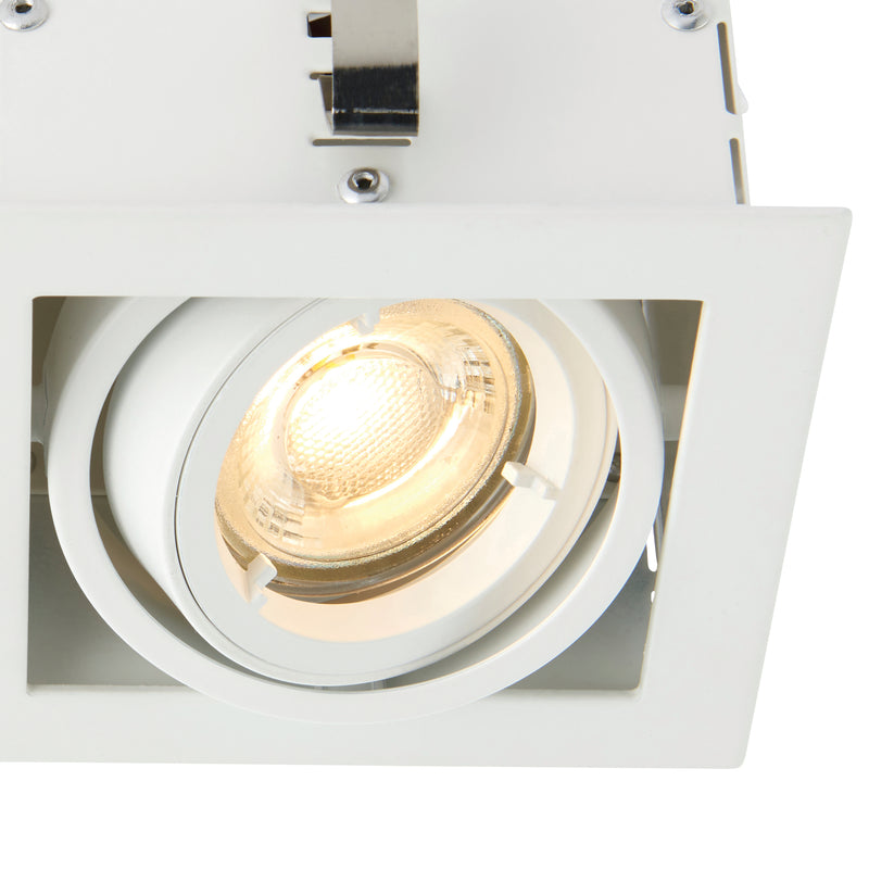 Garrix White Adjustable Twin Recessed Light 50W