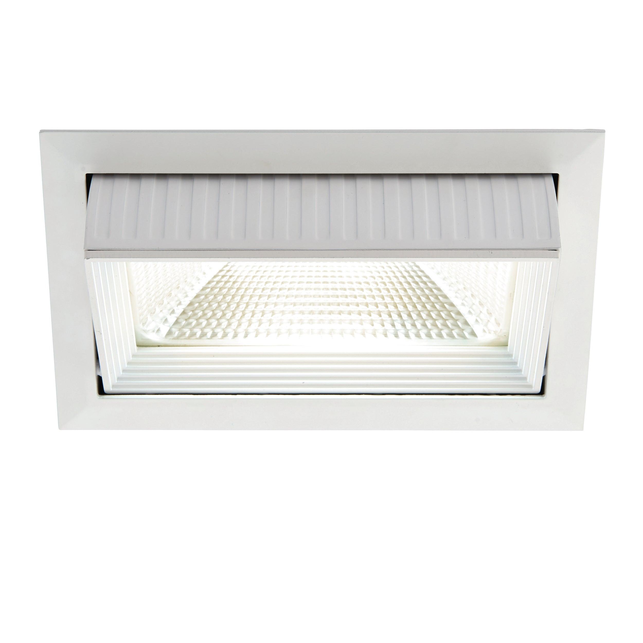 axial rectangular white adjustable recessed downlight 35w by saxby lighting, close up image 279